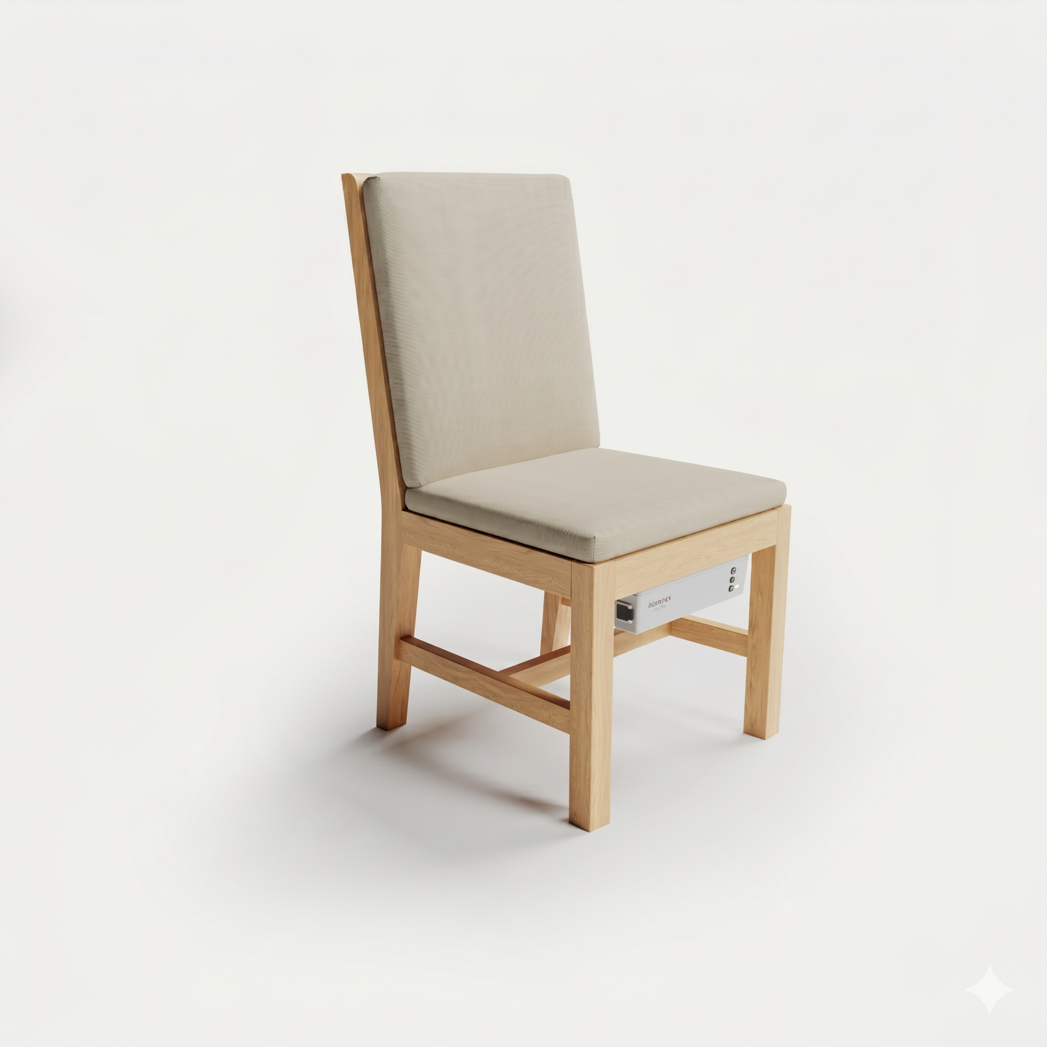 Heated Outdoor Teak Dining Chair Armless