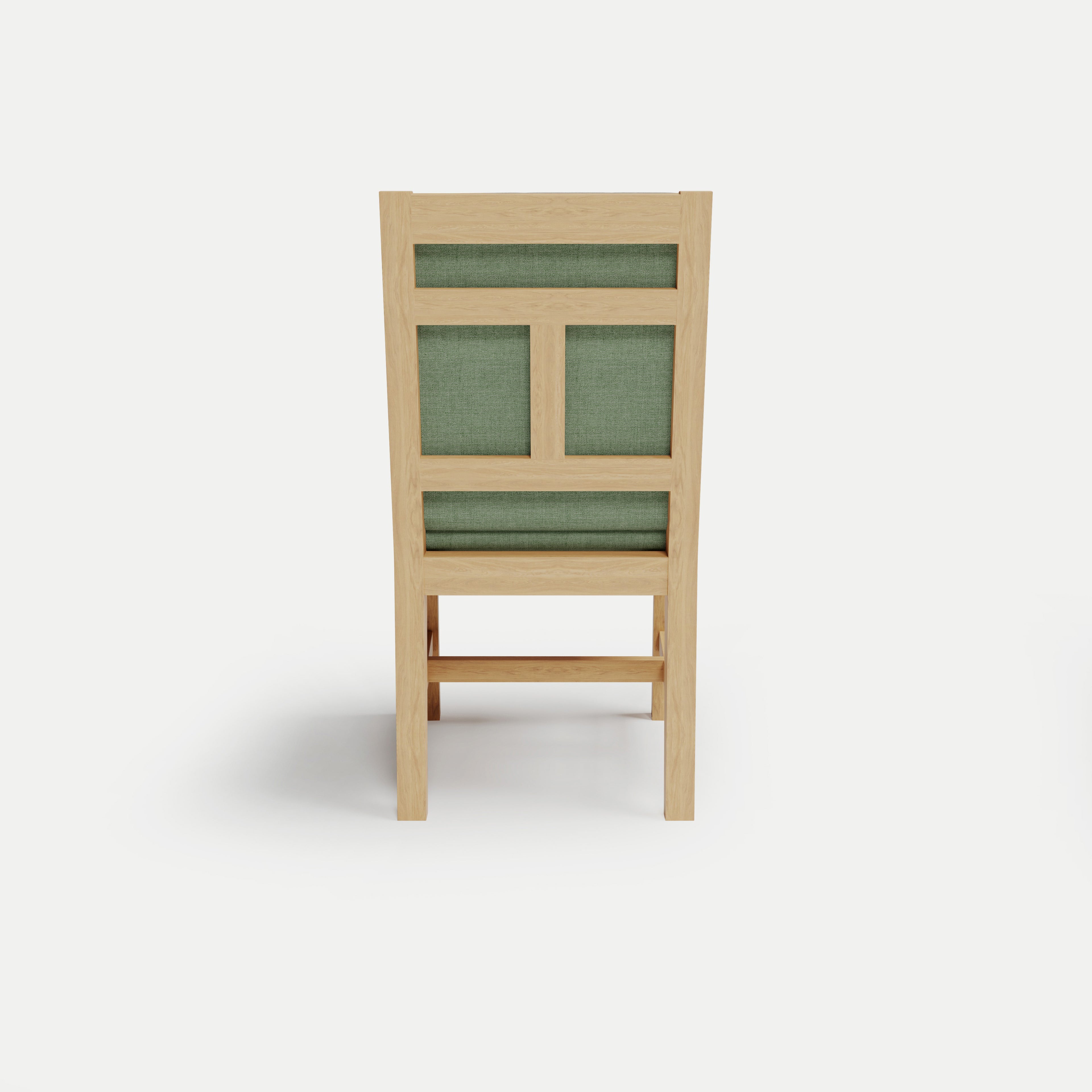 Heated Outdoor Teak Dining Chair Armless