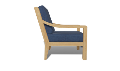 Heated Outdoor Teak Lounge Chair 