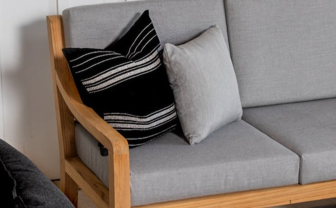 Heated Outdoor Teak Loveseat