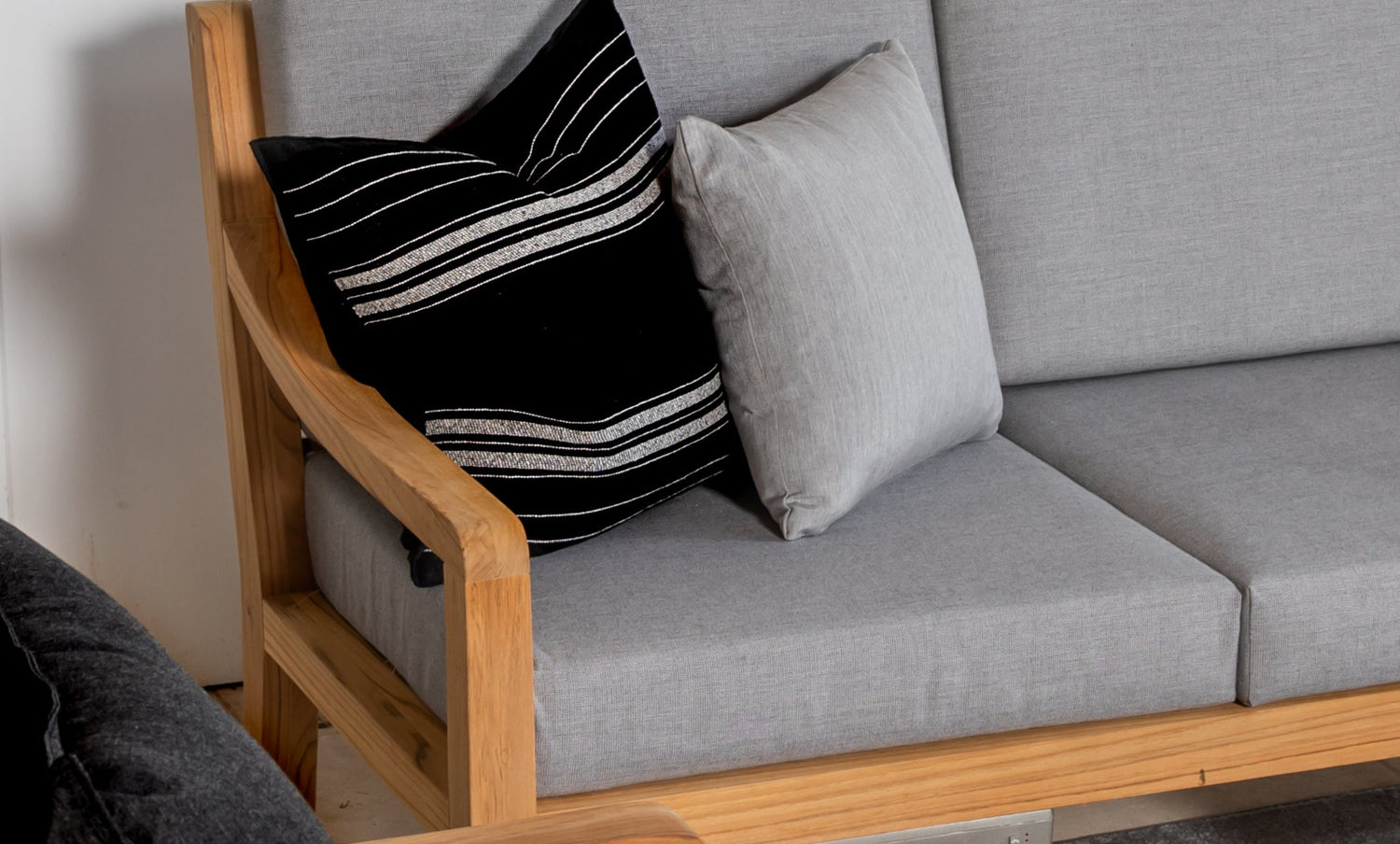 Heated Outdoor Teak Loveseat Set