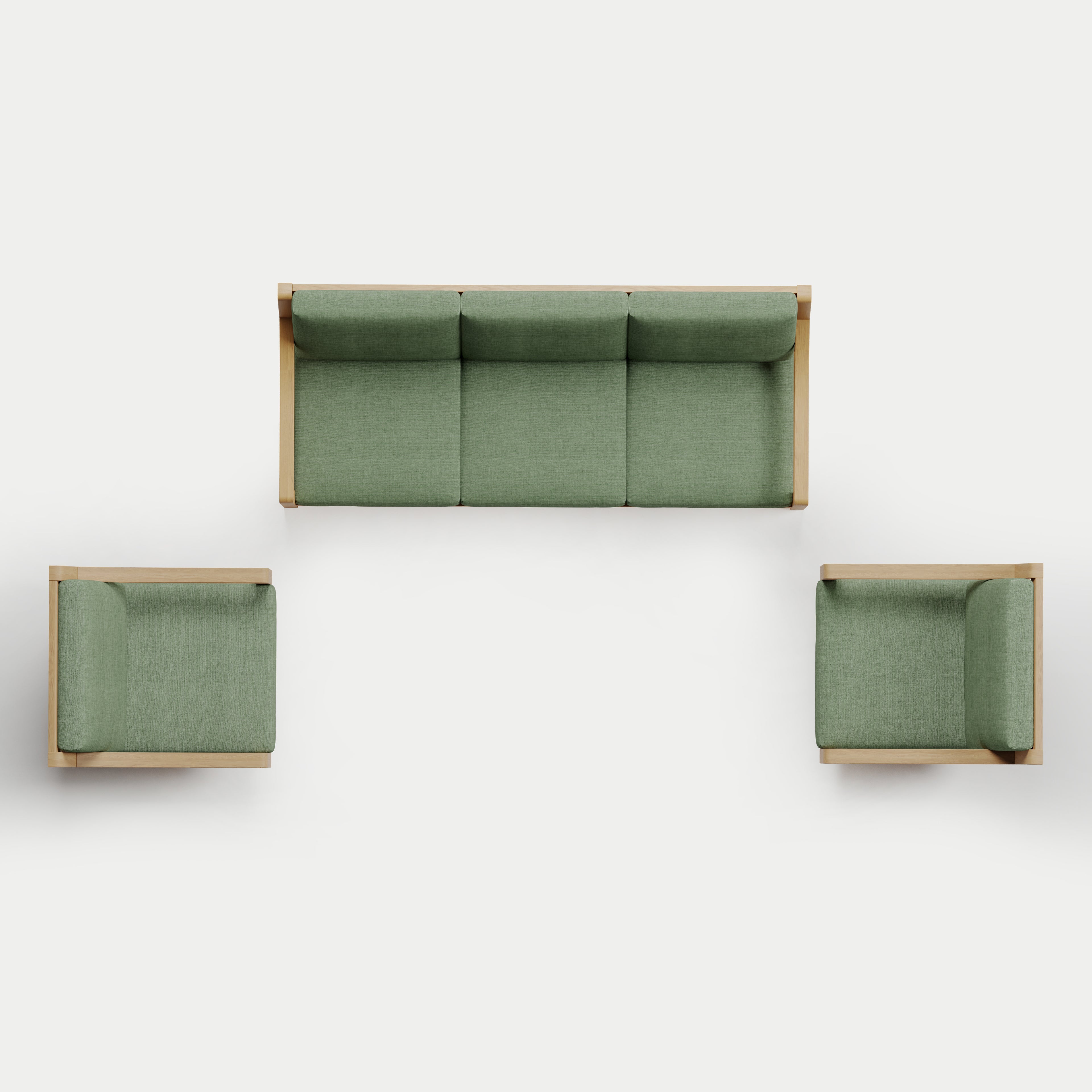 Heated Outdoor Teak Sofa + Swivel Set