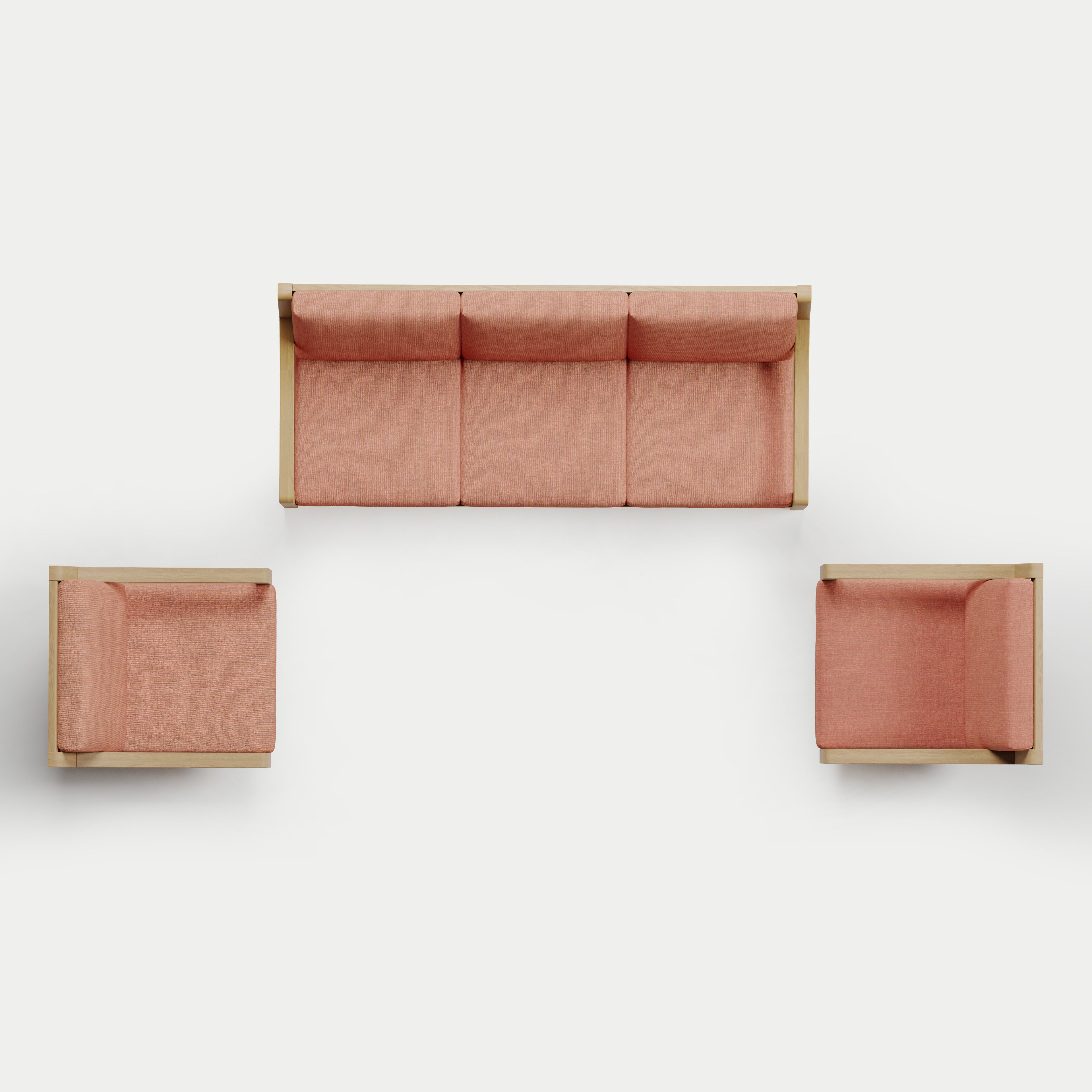 Heated Outdoor Teak Sofa + Swivel Set