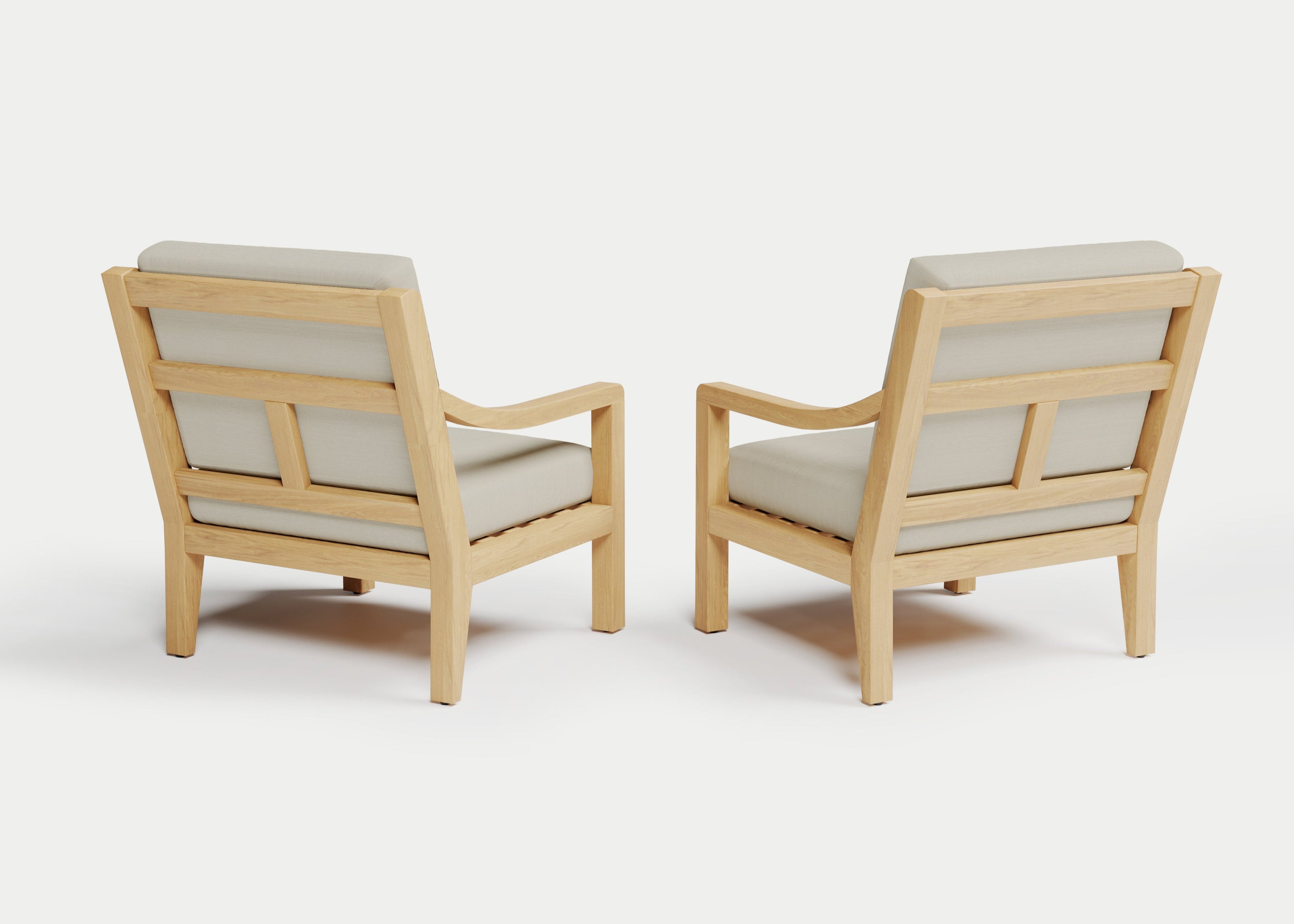 Heated Outdoor Teak Lounge Chair Set