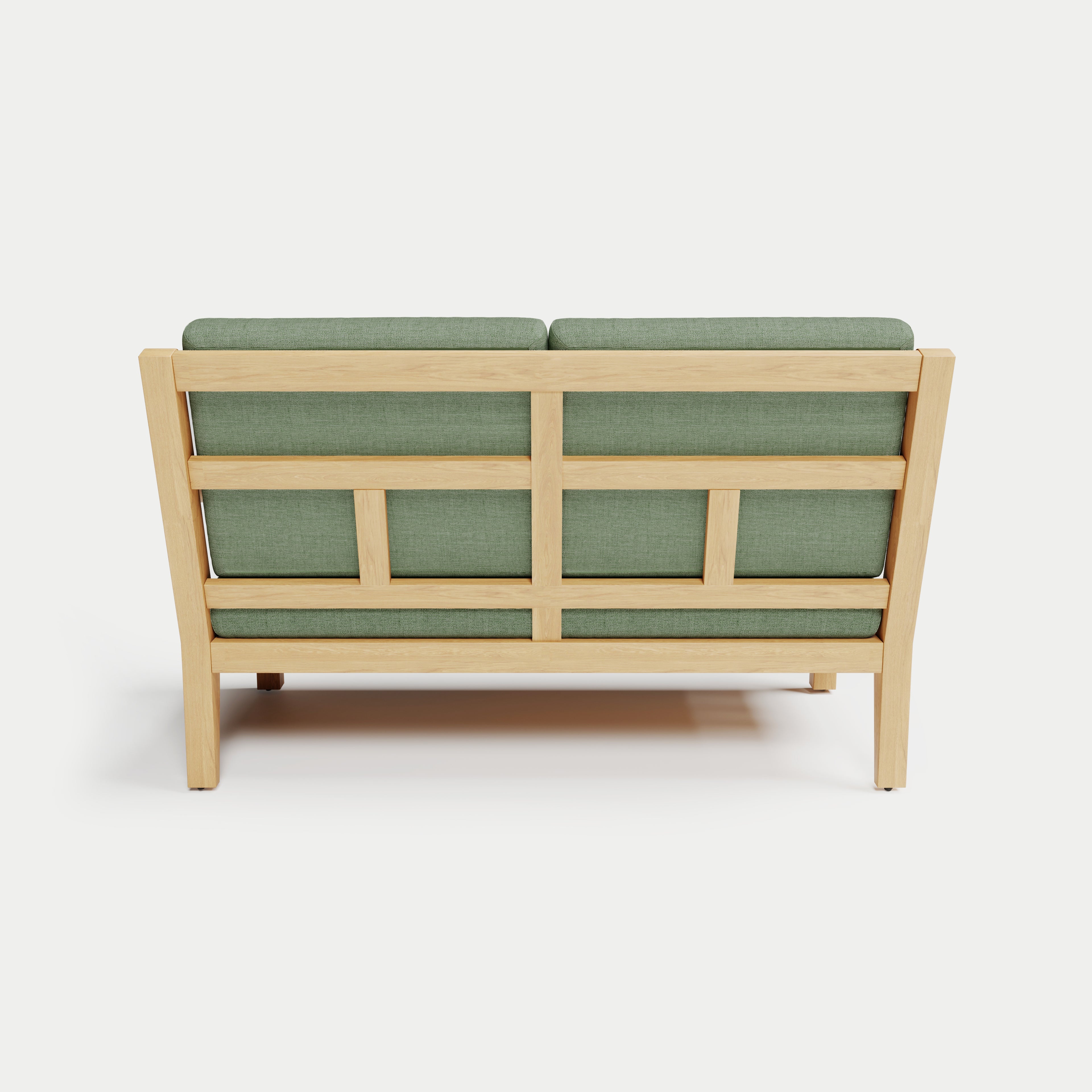 Heated Outdoor Teak Loveseat