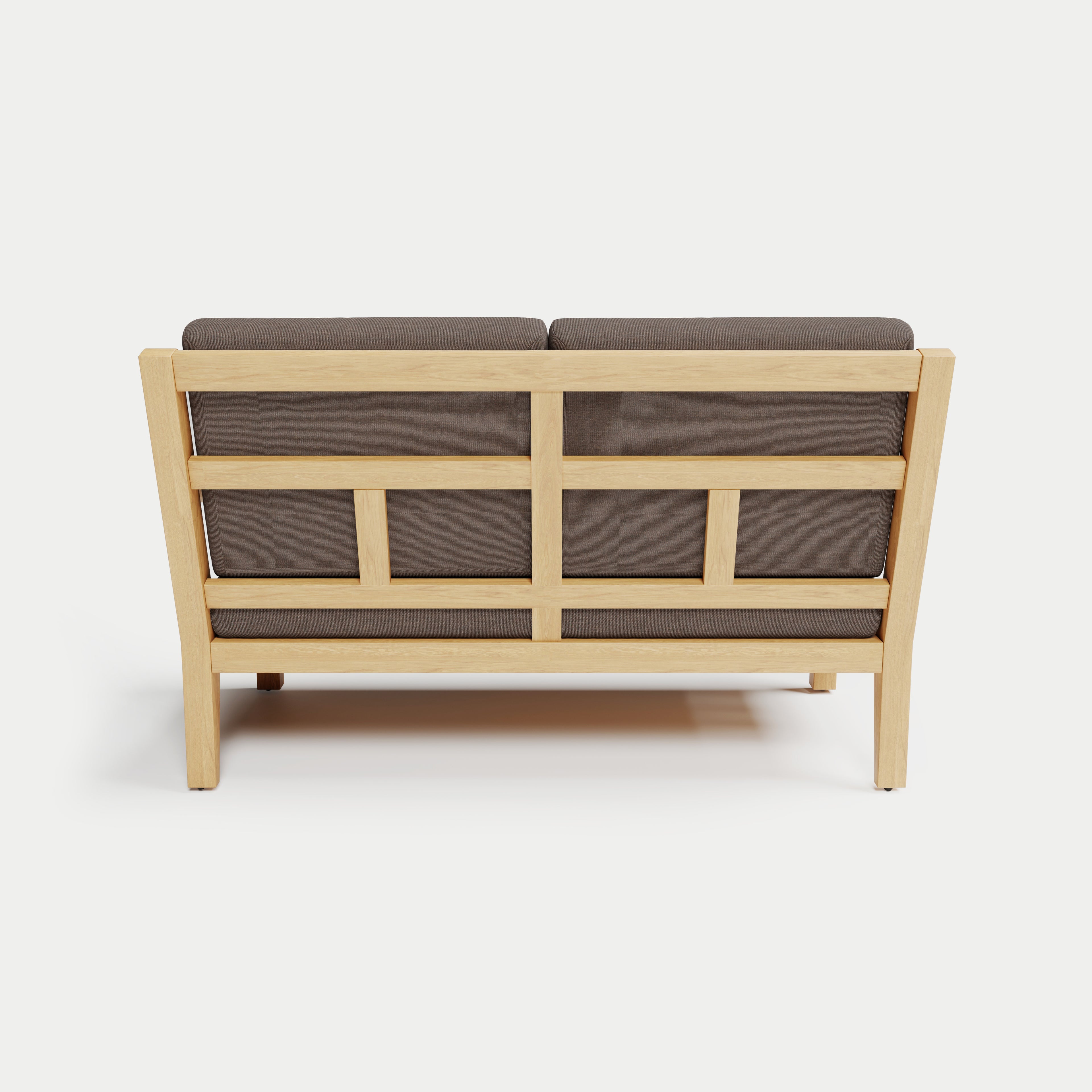 Heated Outdoor Teak Loveseat