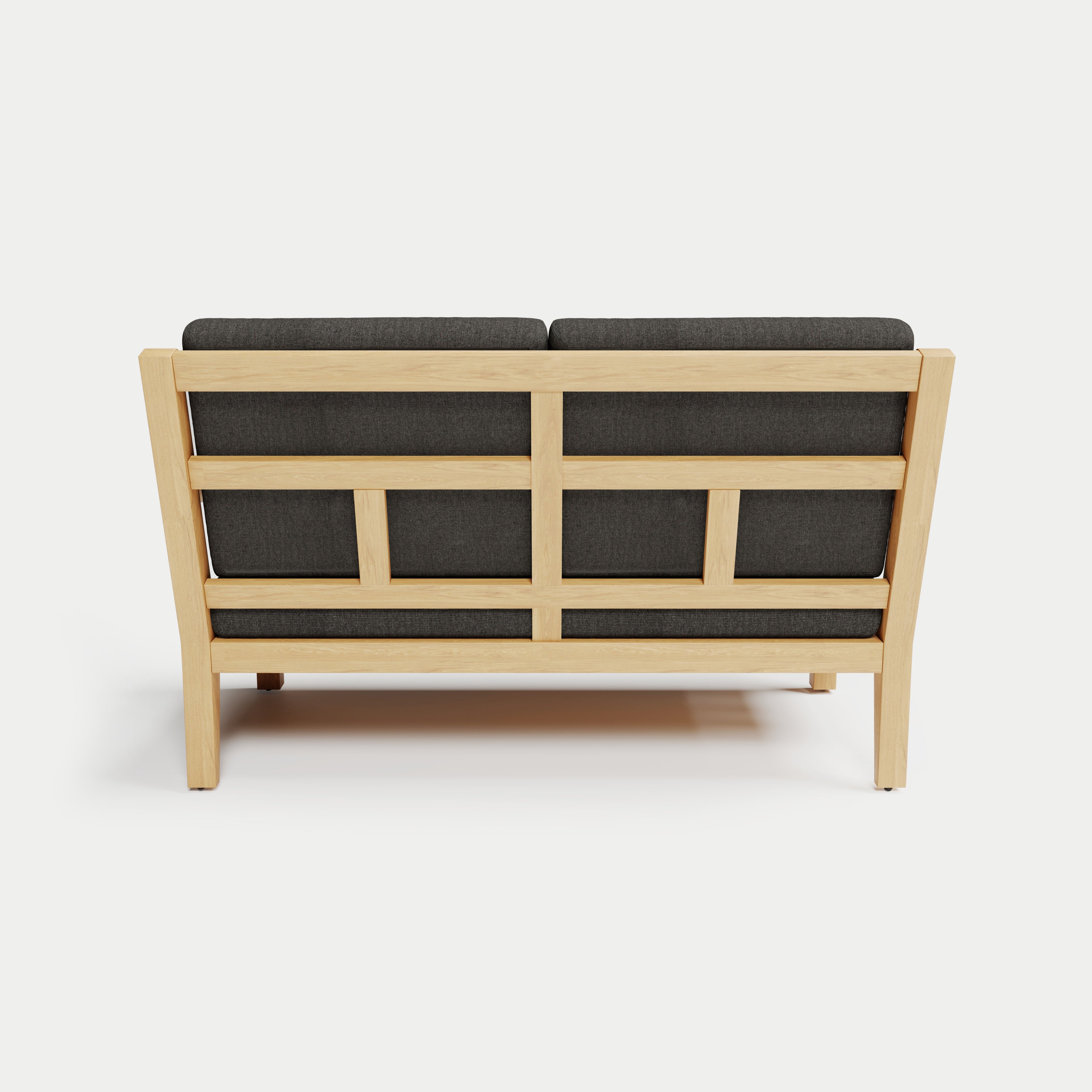 Heated Outdoor Teak Loveseat