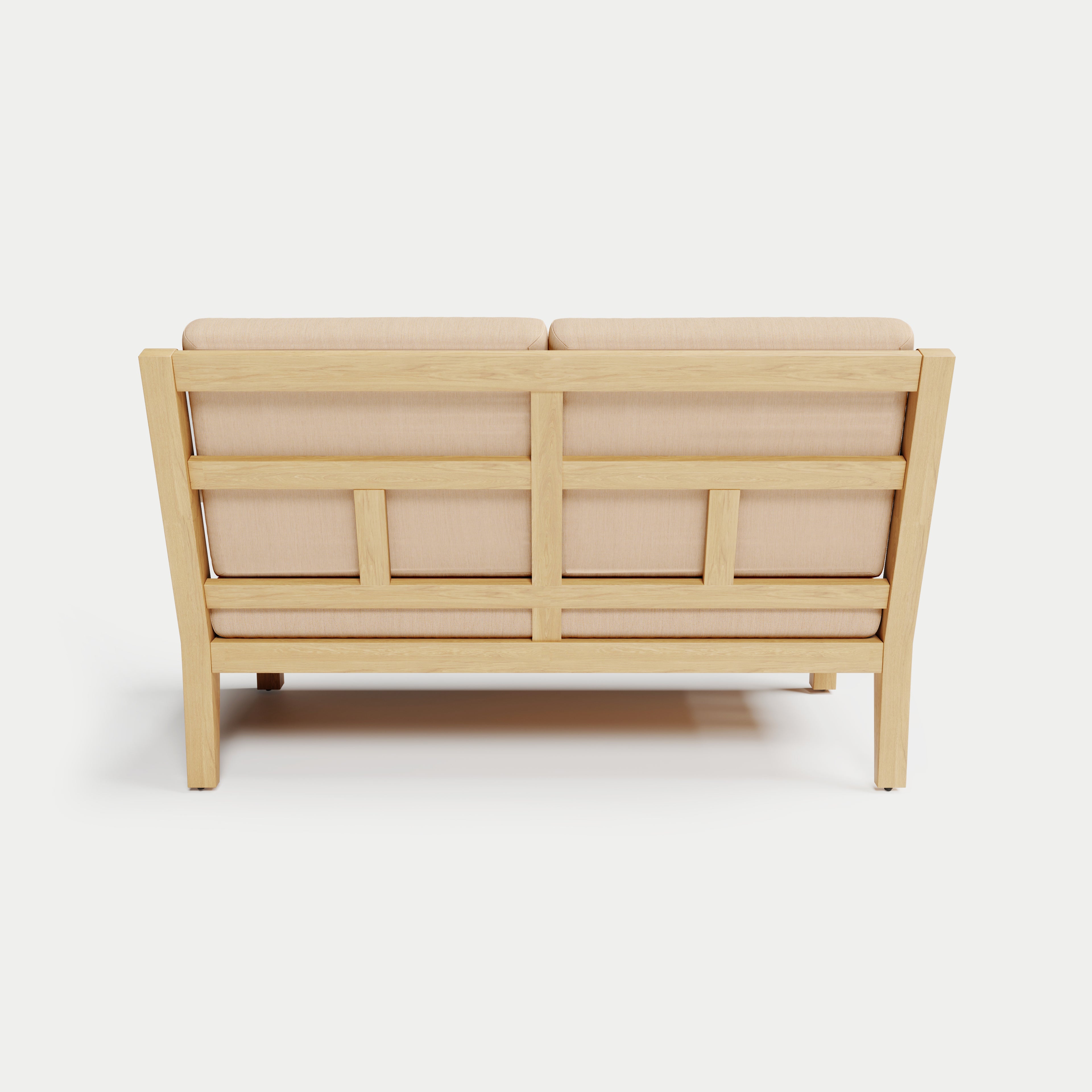 Heated Outdoor Teak Loveseat