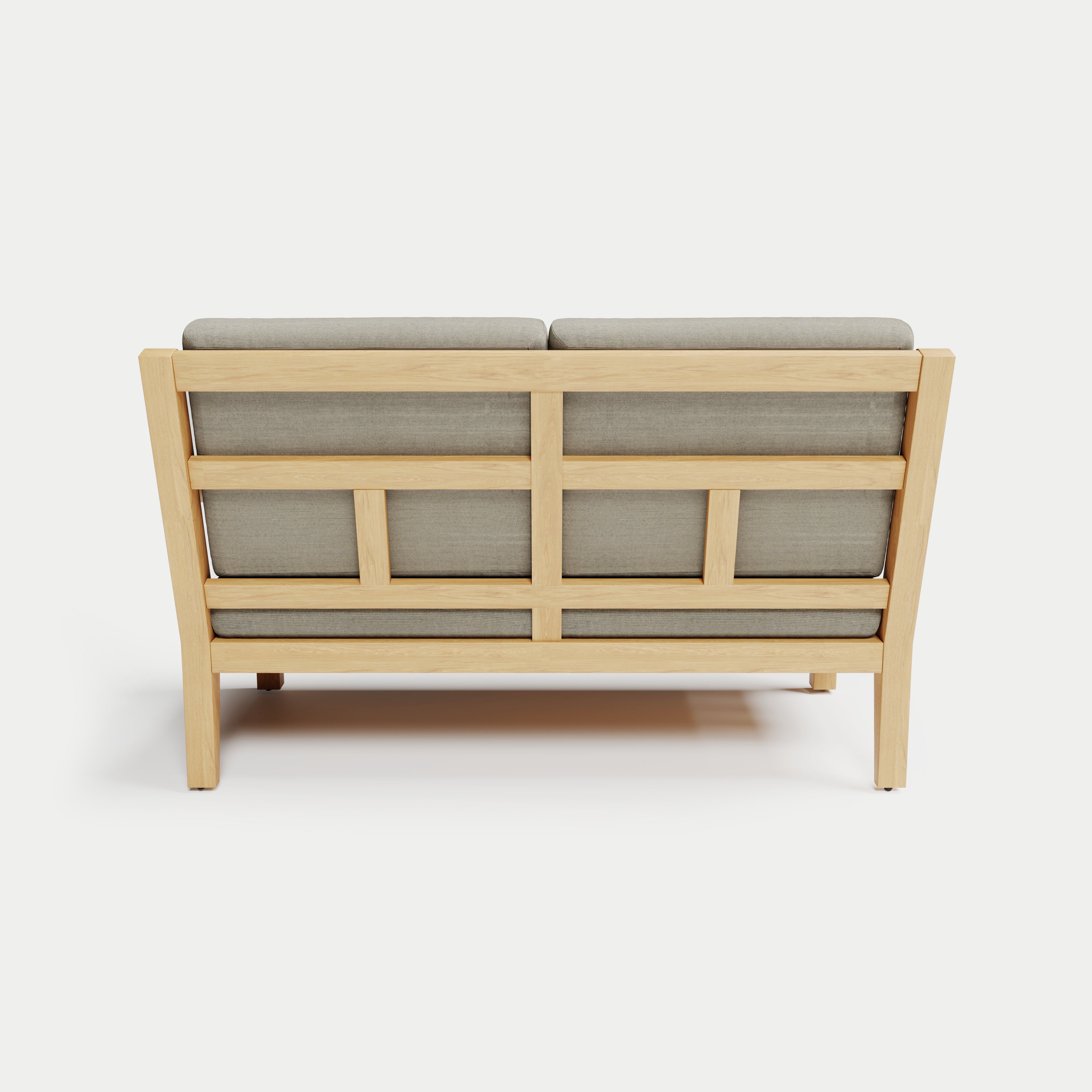 Heated Outdoor Teak Loveseat
