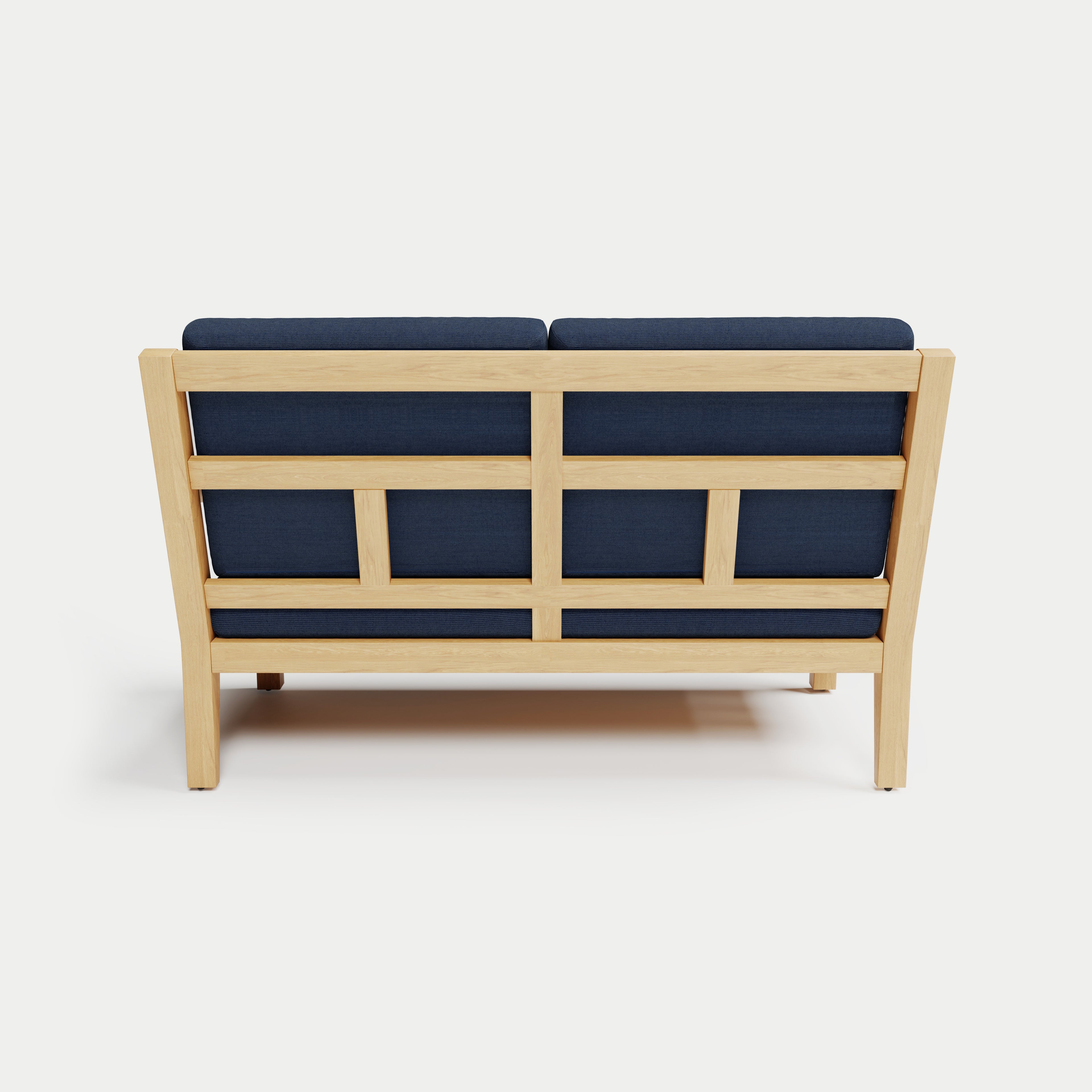 Heated Outdoor Teak Loveseat