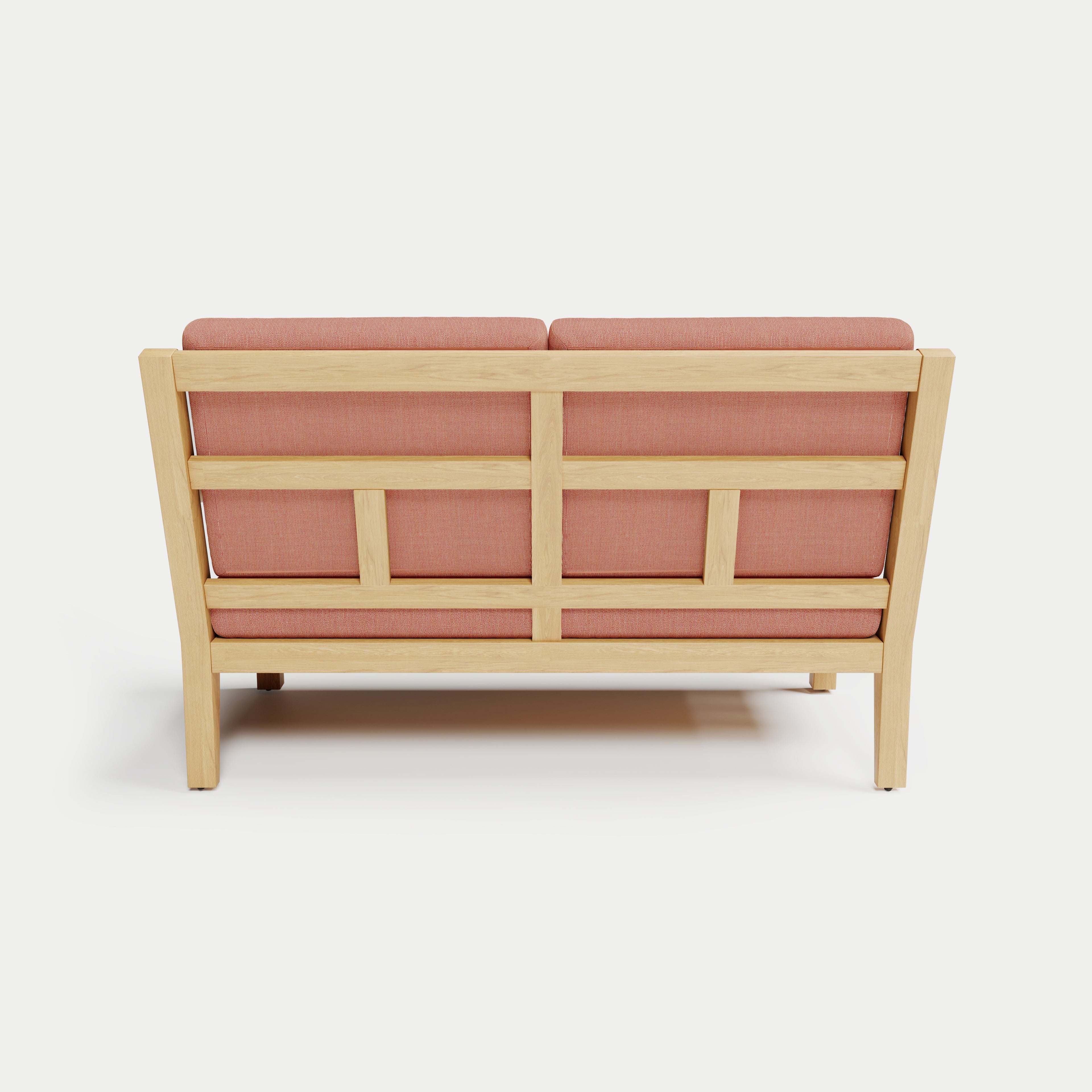 Heated Outdoor Teak Loveseat