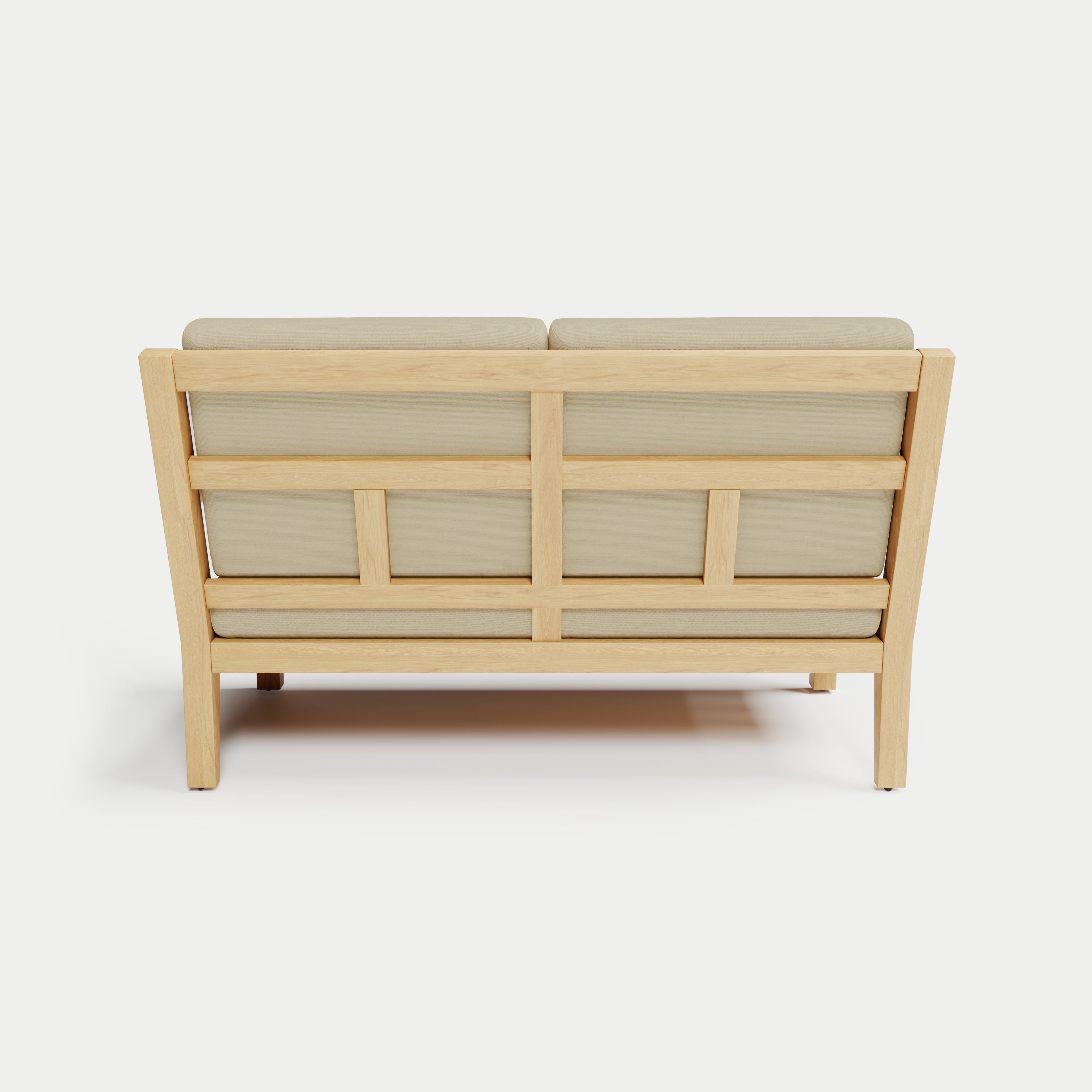 Heated Outdoor Teak Loveseat