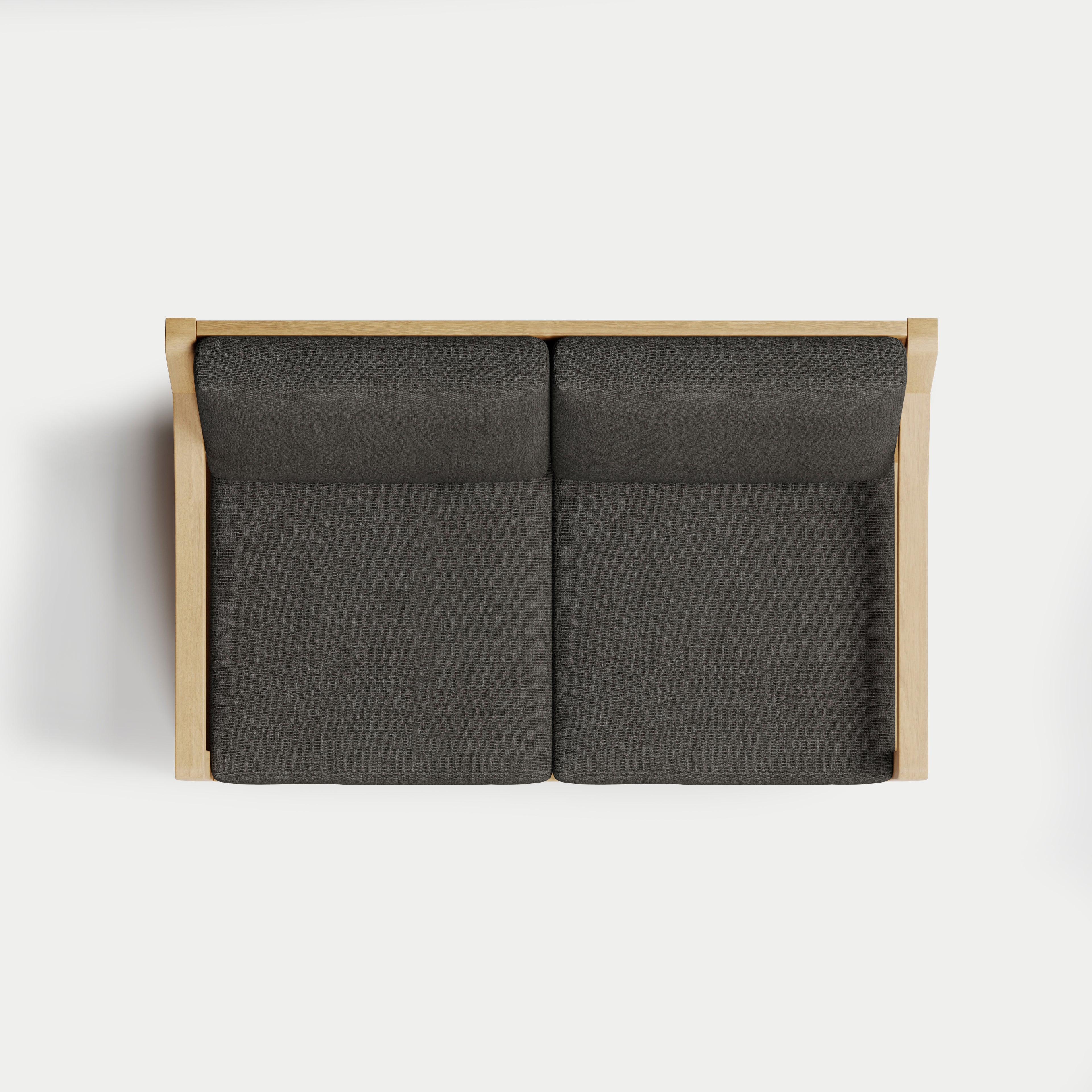 Heated Outdoor Teak Loveseat