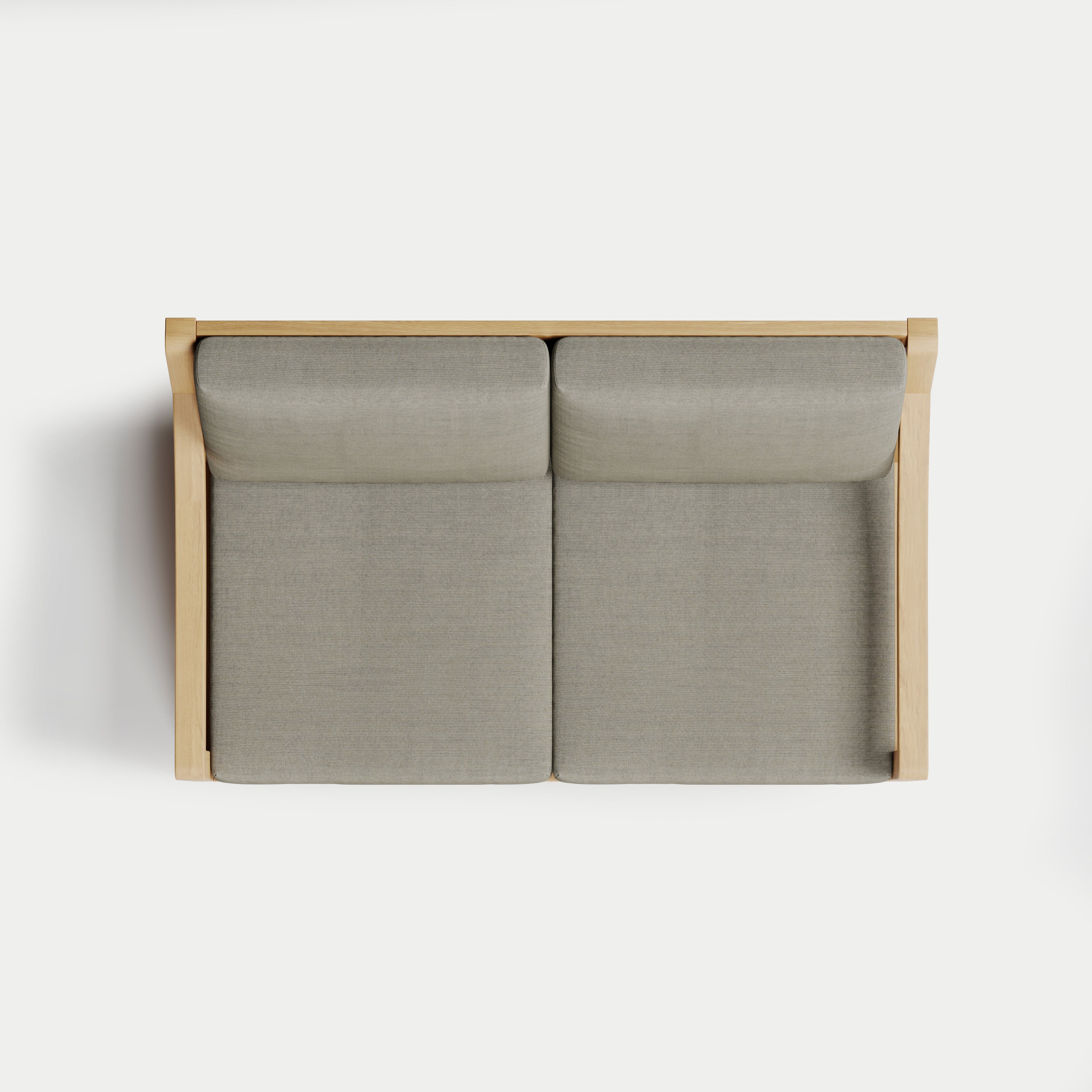 Heated Outdoor Teak Loveseat