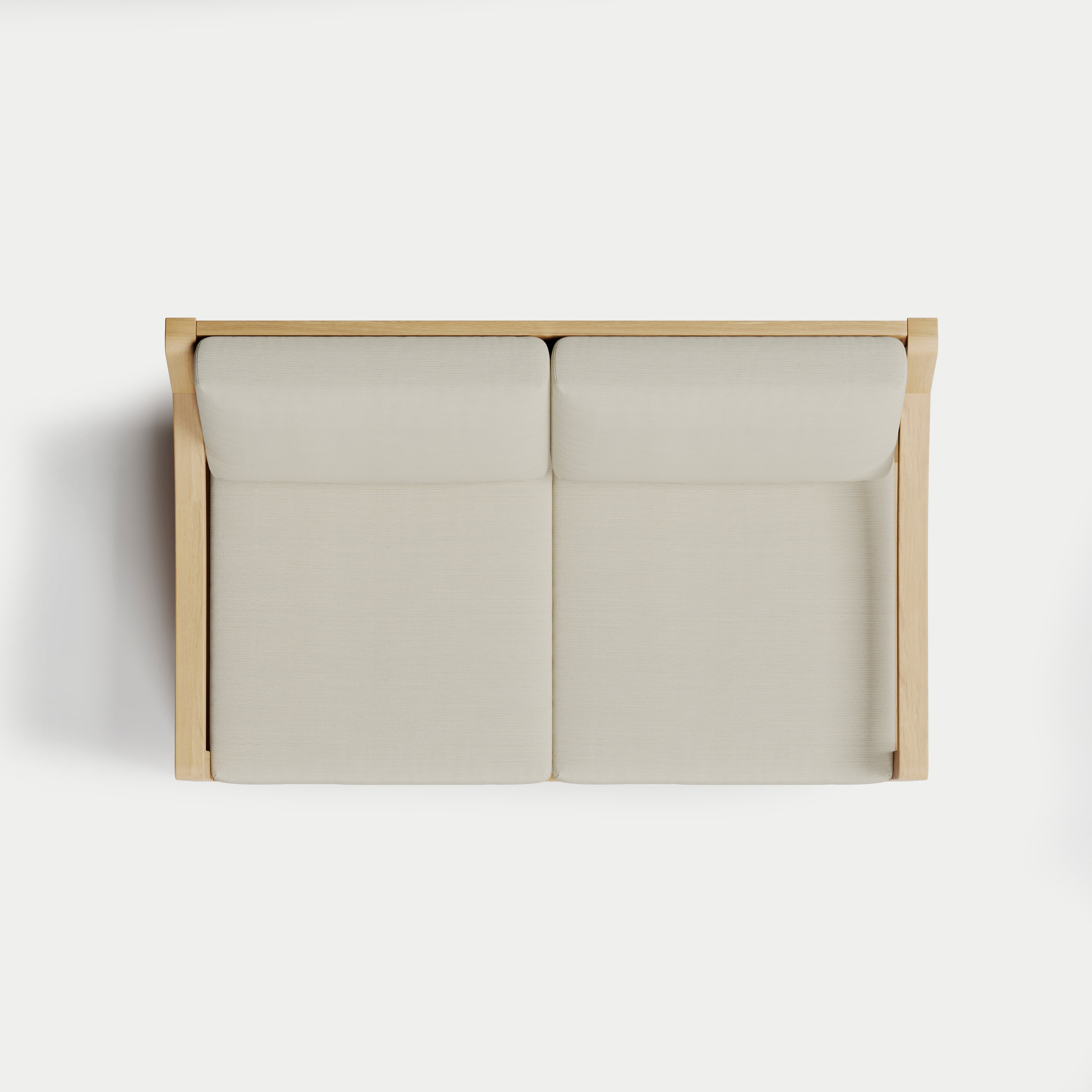 Heated Outdoor Teak Loveseat