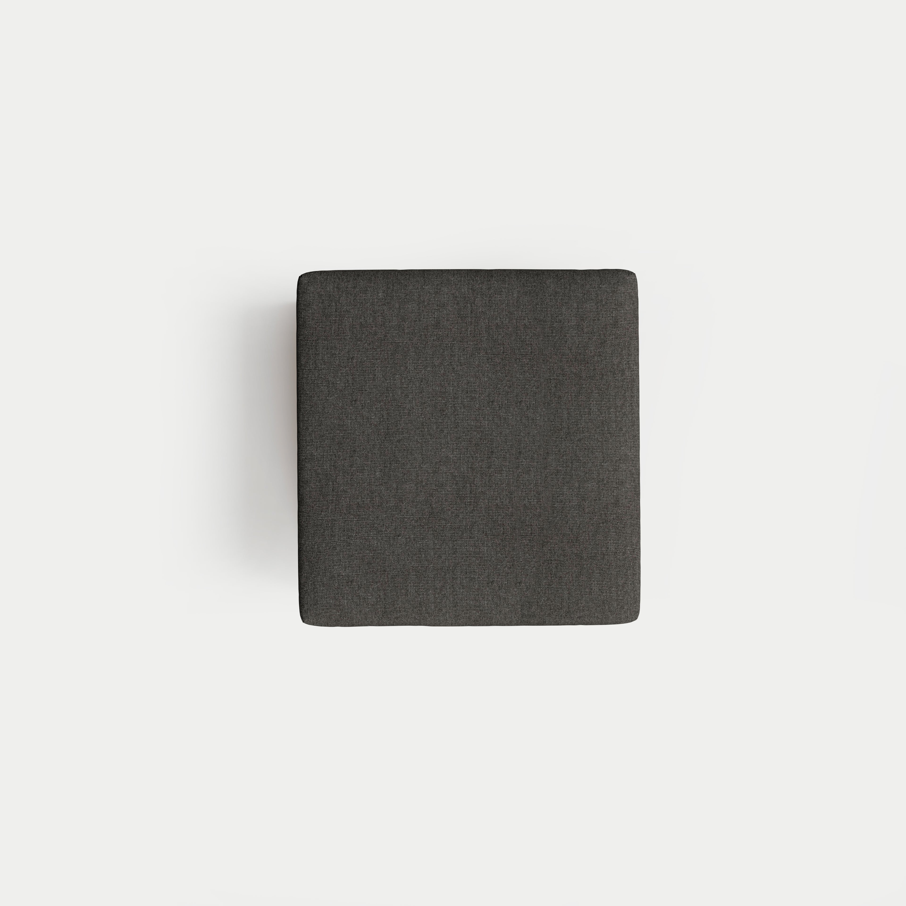 Heated Outdoor Teak Ottoman