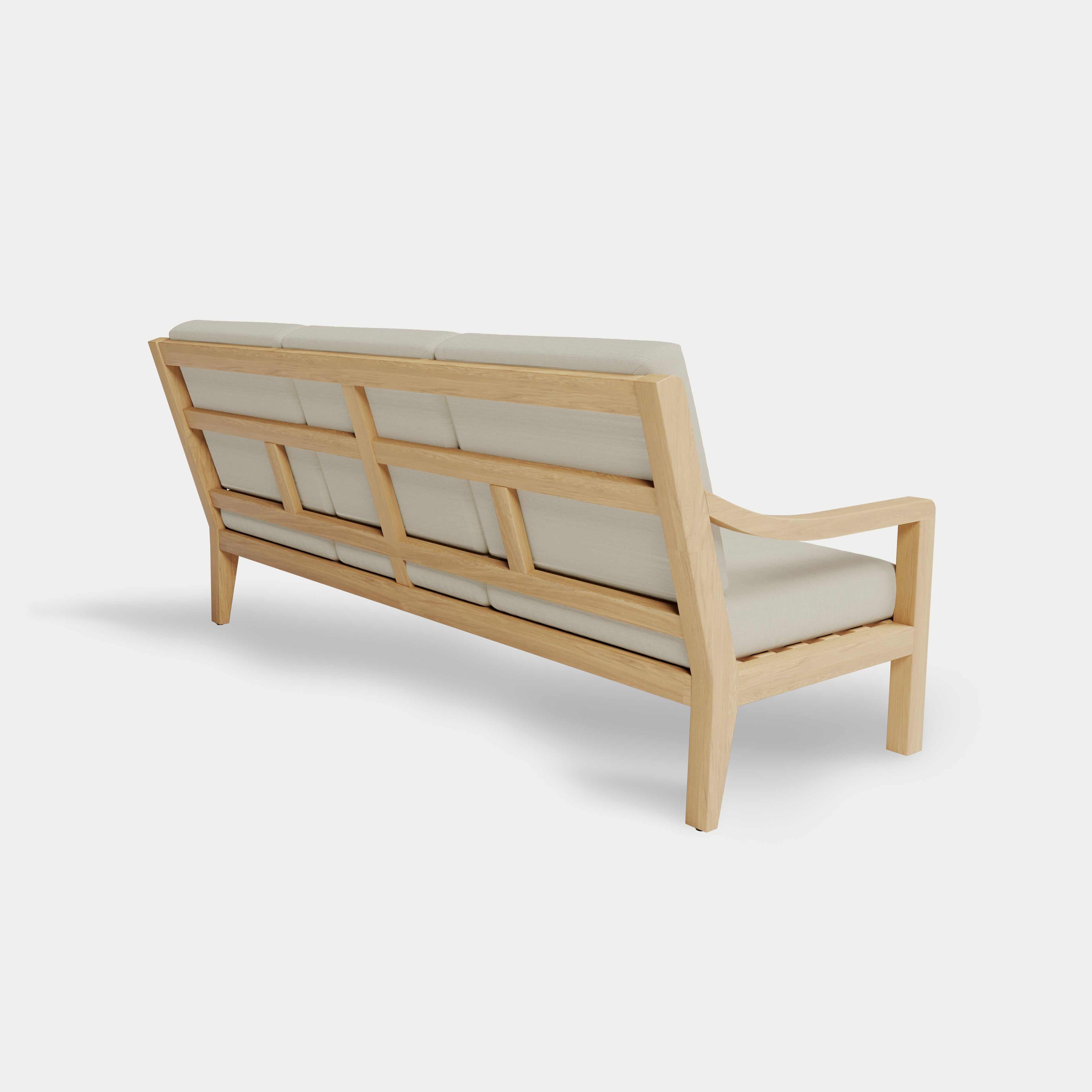 Heated Outdoor Teak Sofa