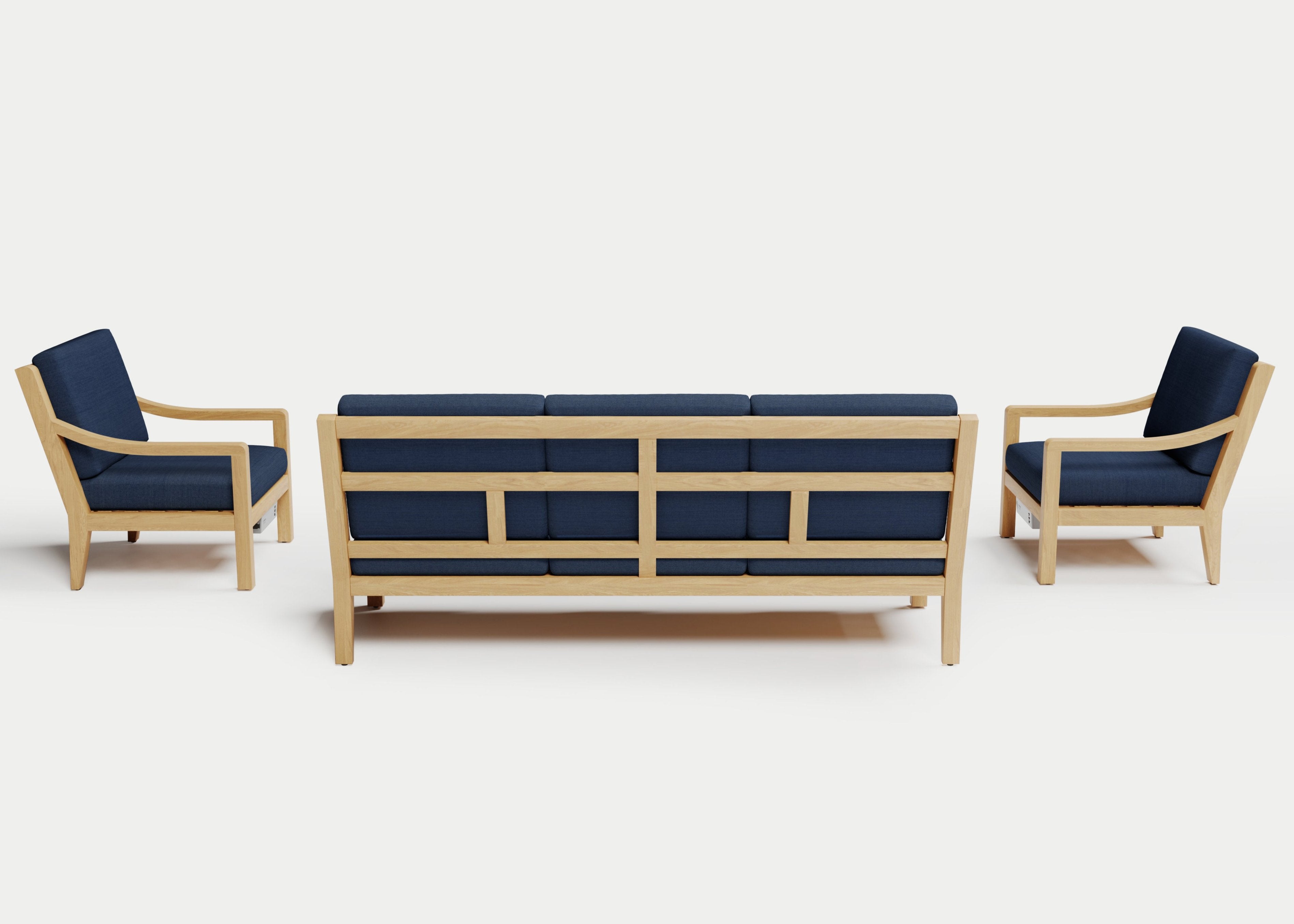 Heated Outdoor Teak Sofa Set