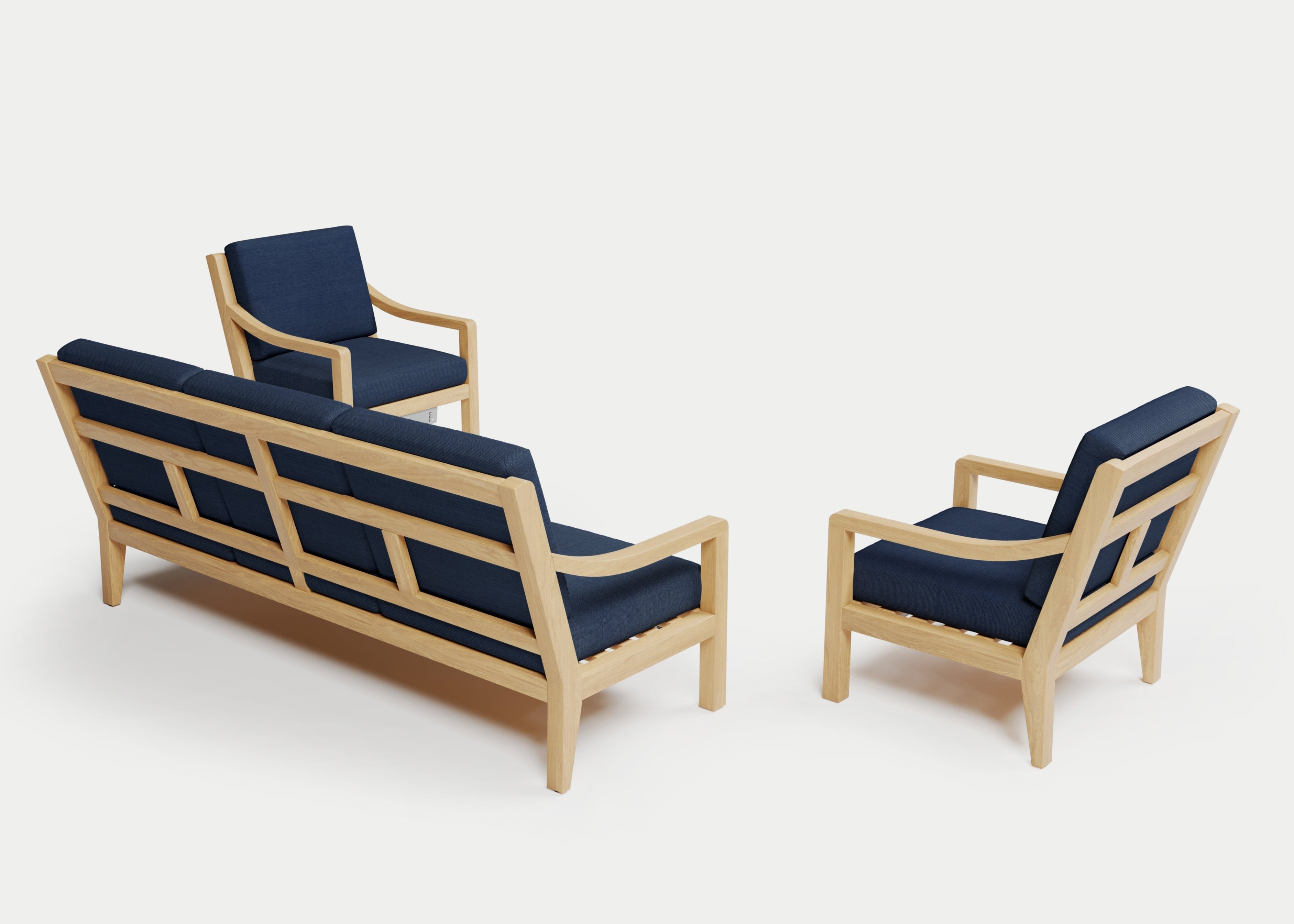 Heated Outdoor Teak Sofa Set