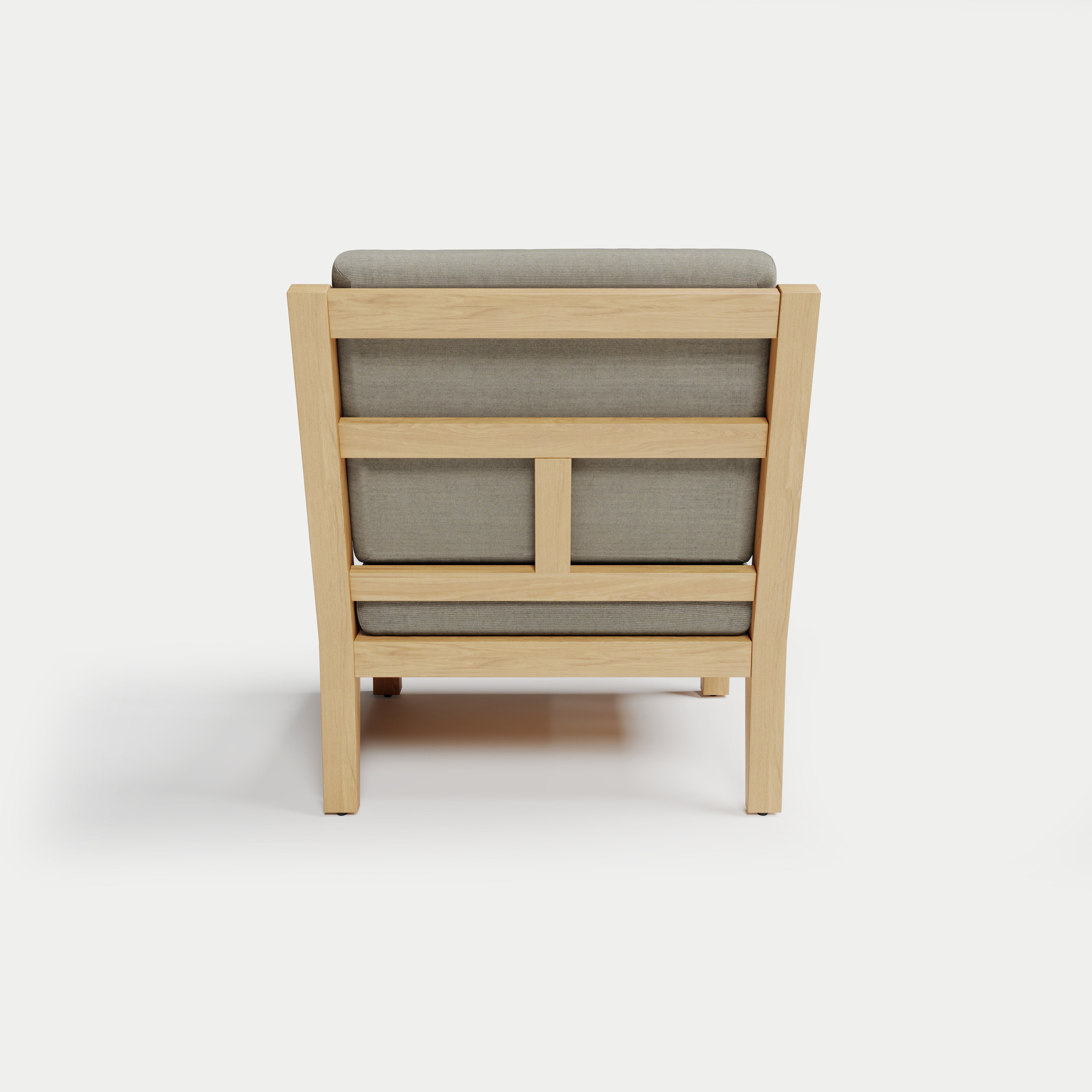 Heated Outdoor Teak Lounge Chair