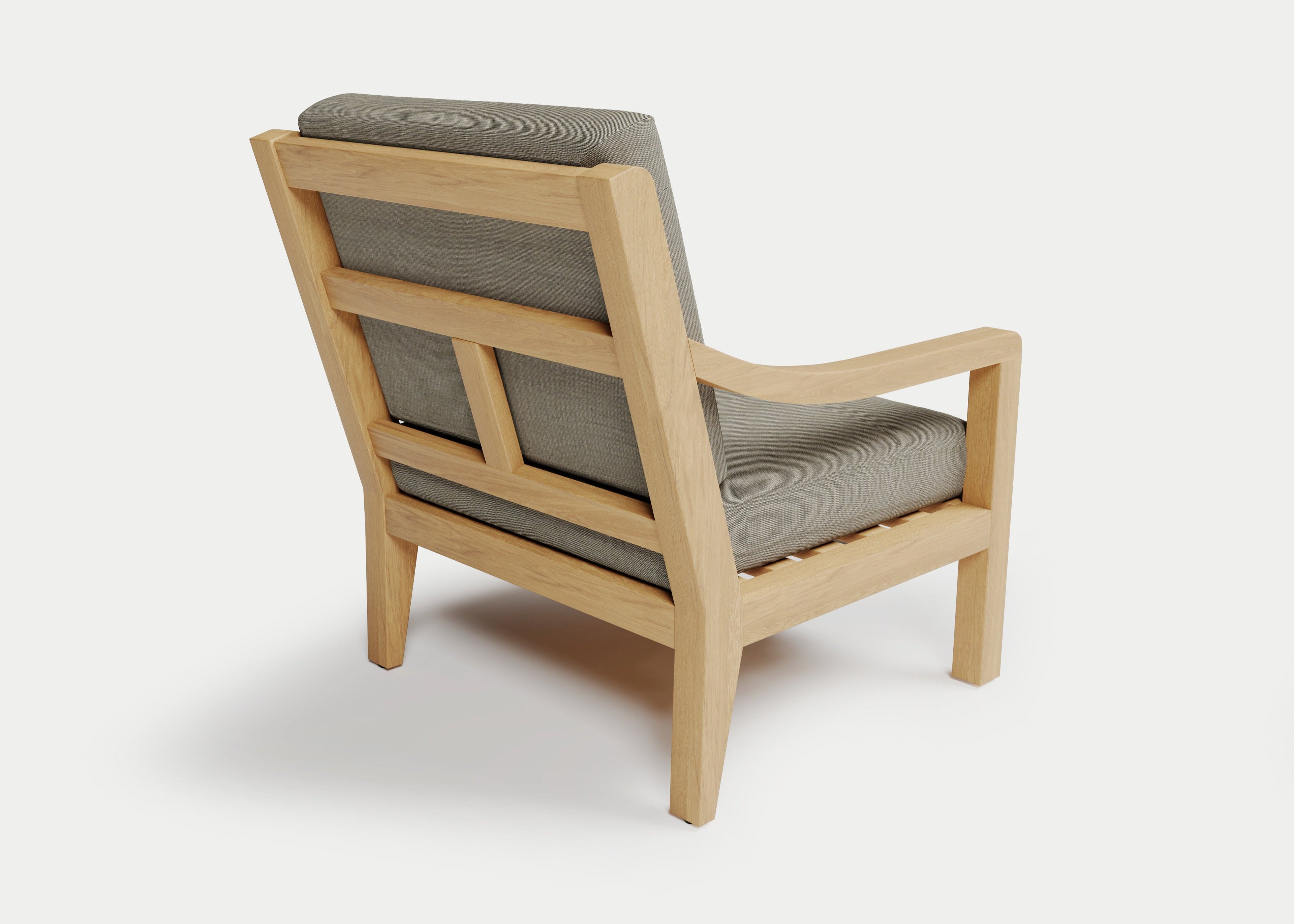 Heated Outdoor Teak Lounge Chair