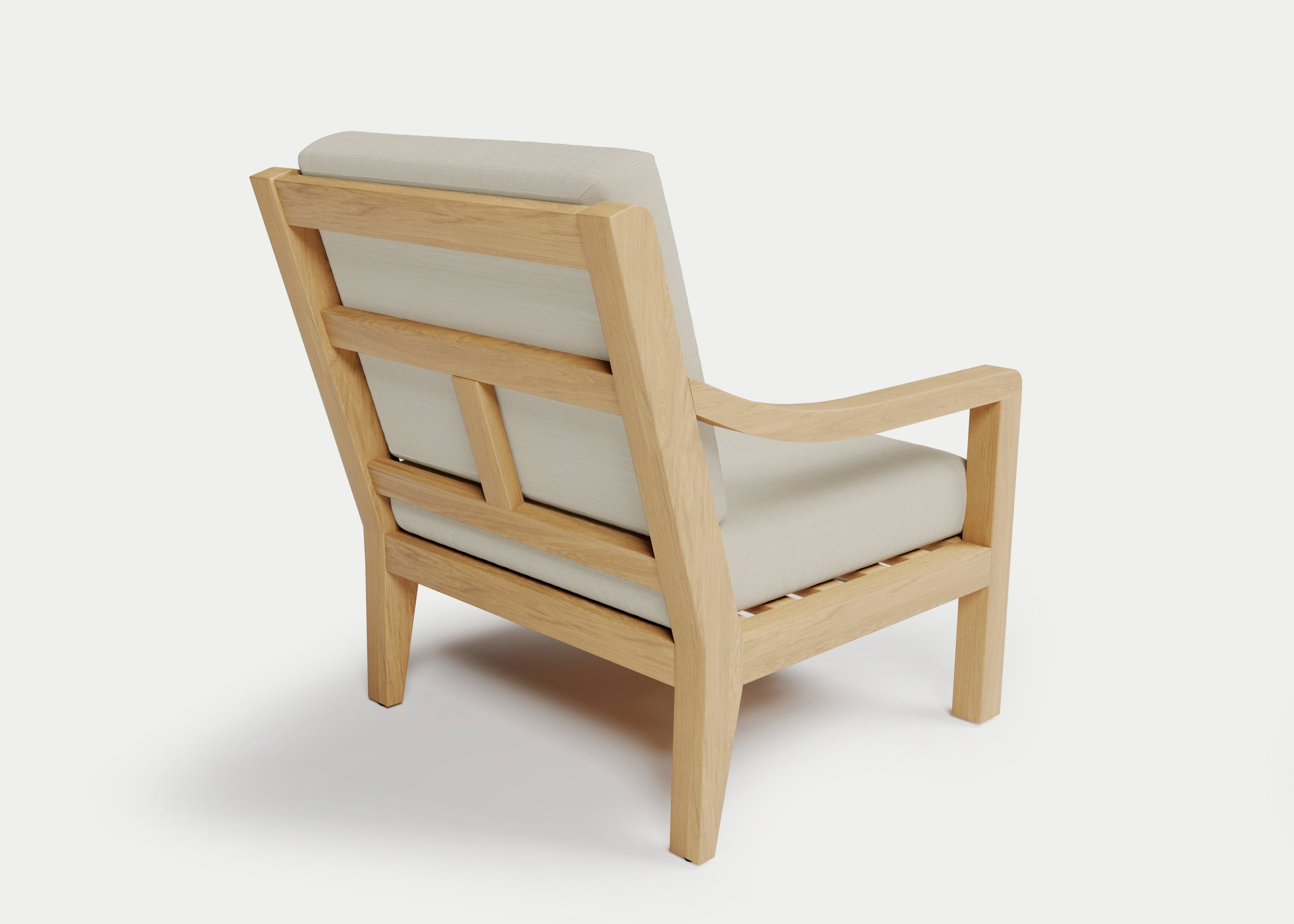 Heated Outdoor Teak Lounge Chair