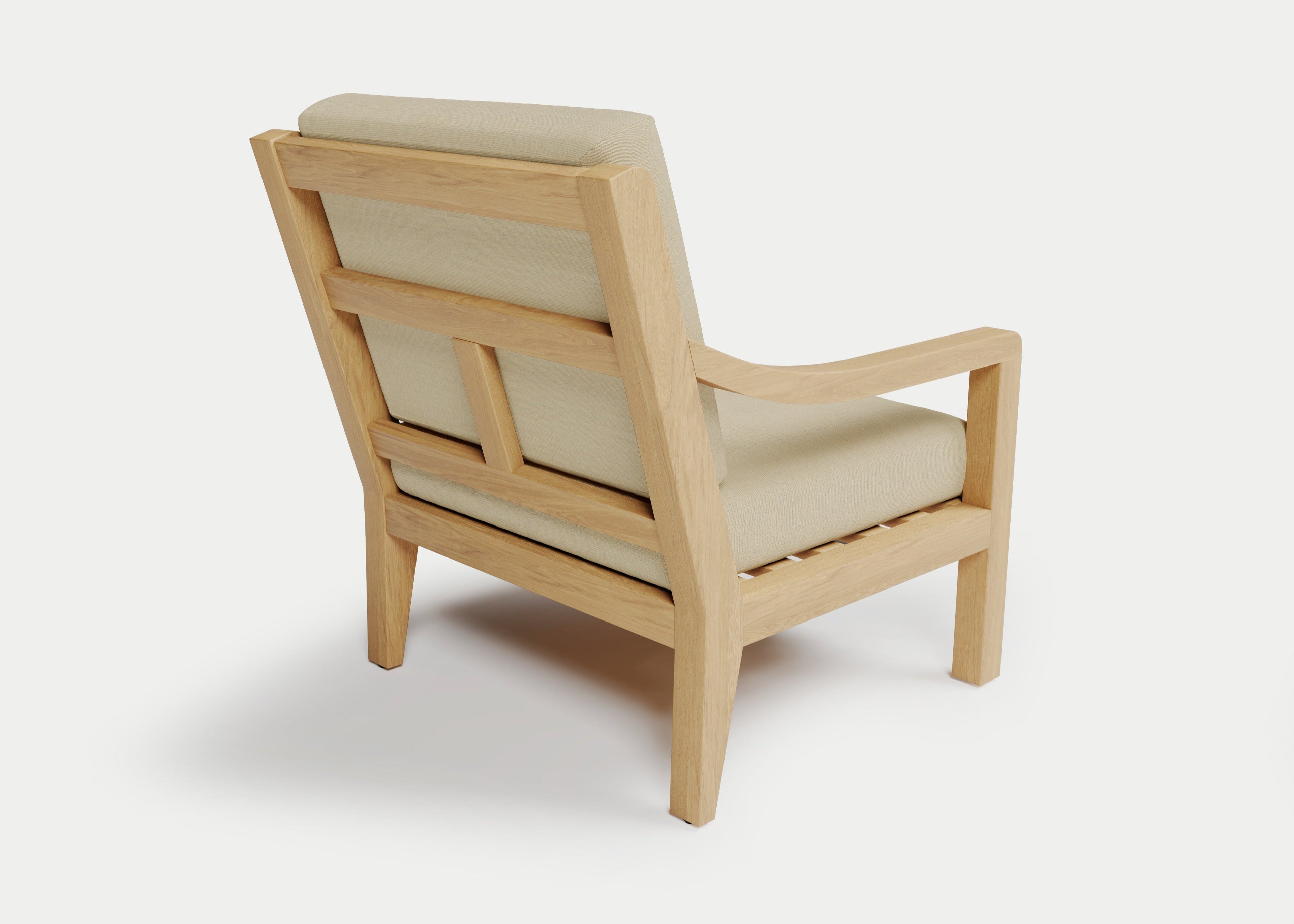 Heated Outdoor Teak Lounge Chair