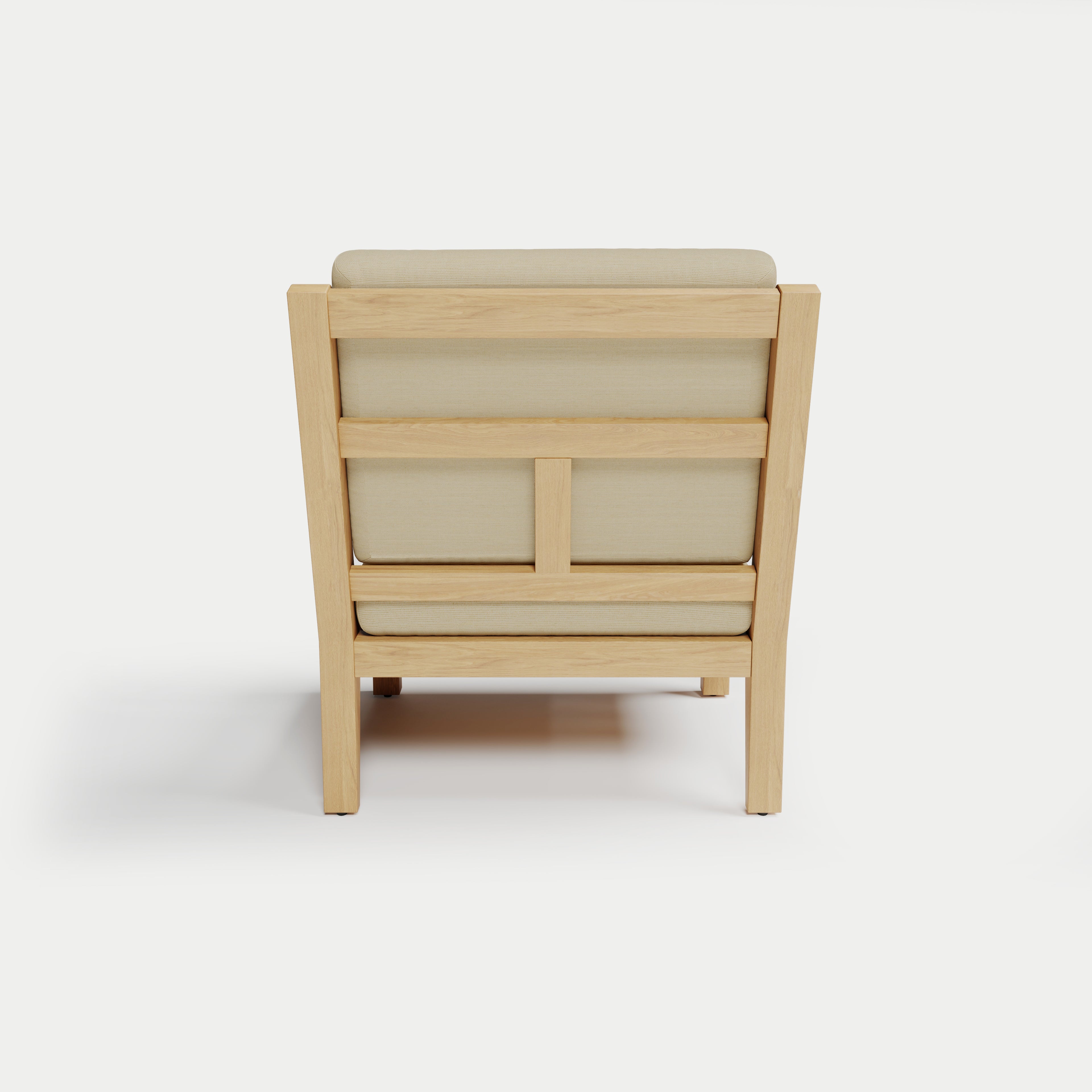 Heated Outdoor Teak Lounge Chair