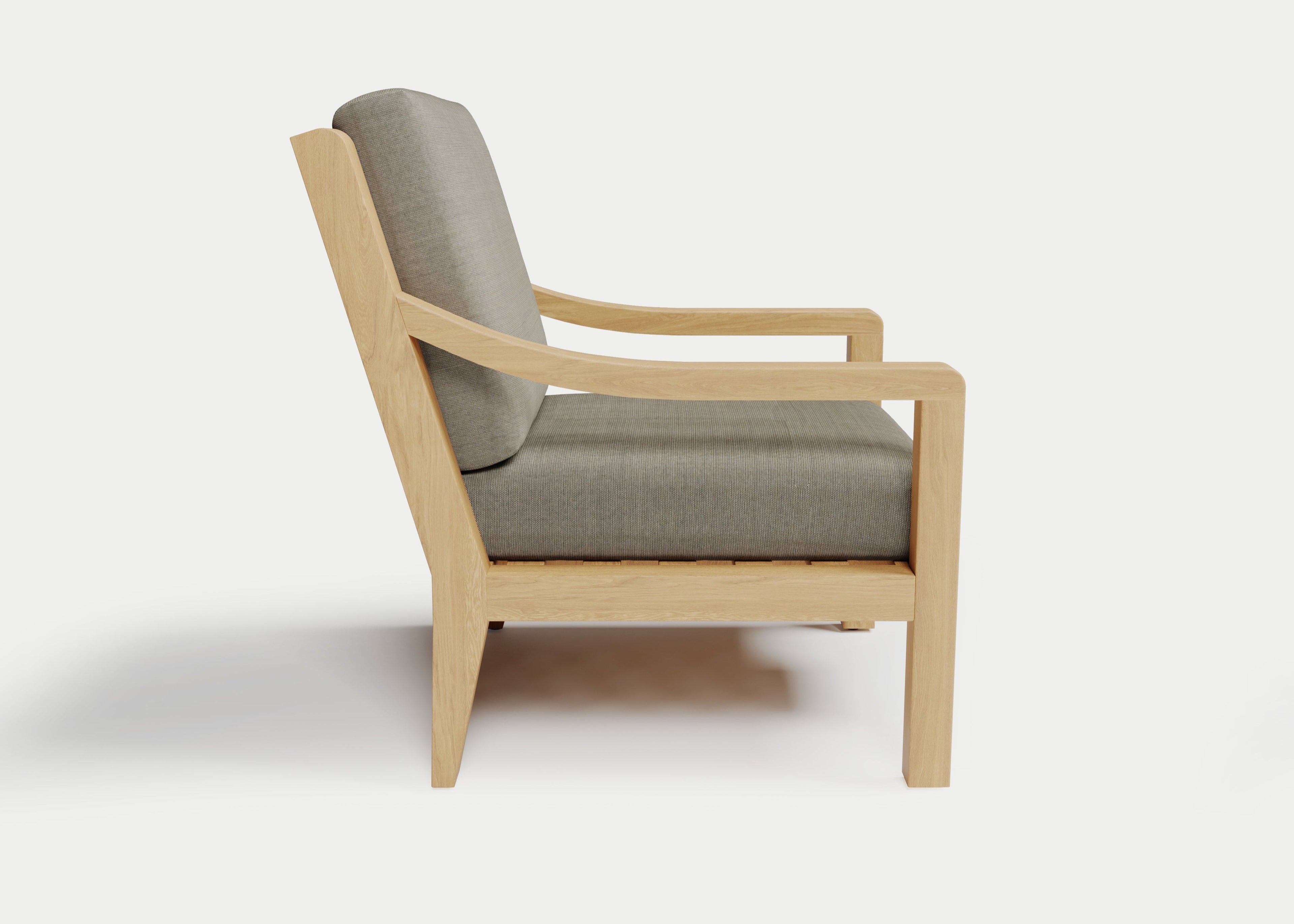 Heated Outdoor Teak Lounge Chair