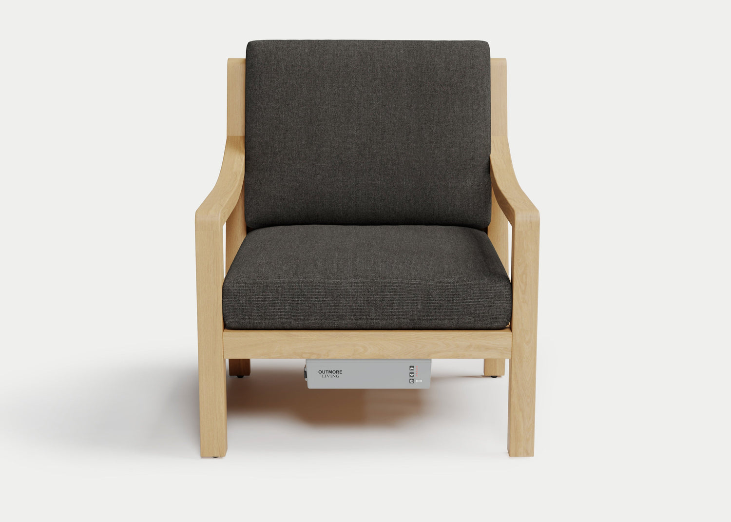 Heated Outdoor Teak Lounge Chair