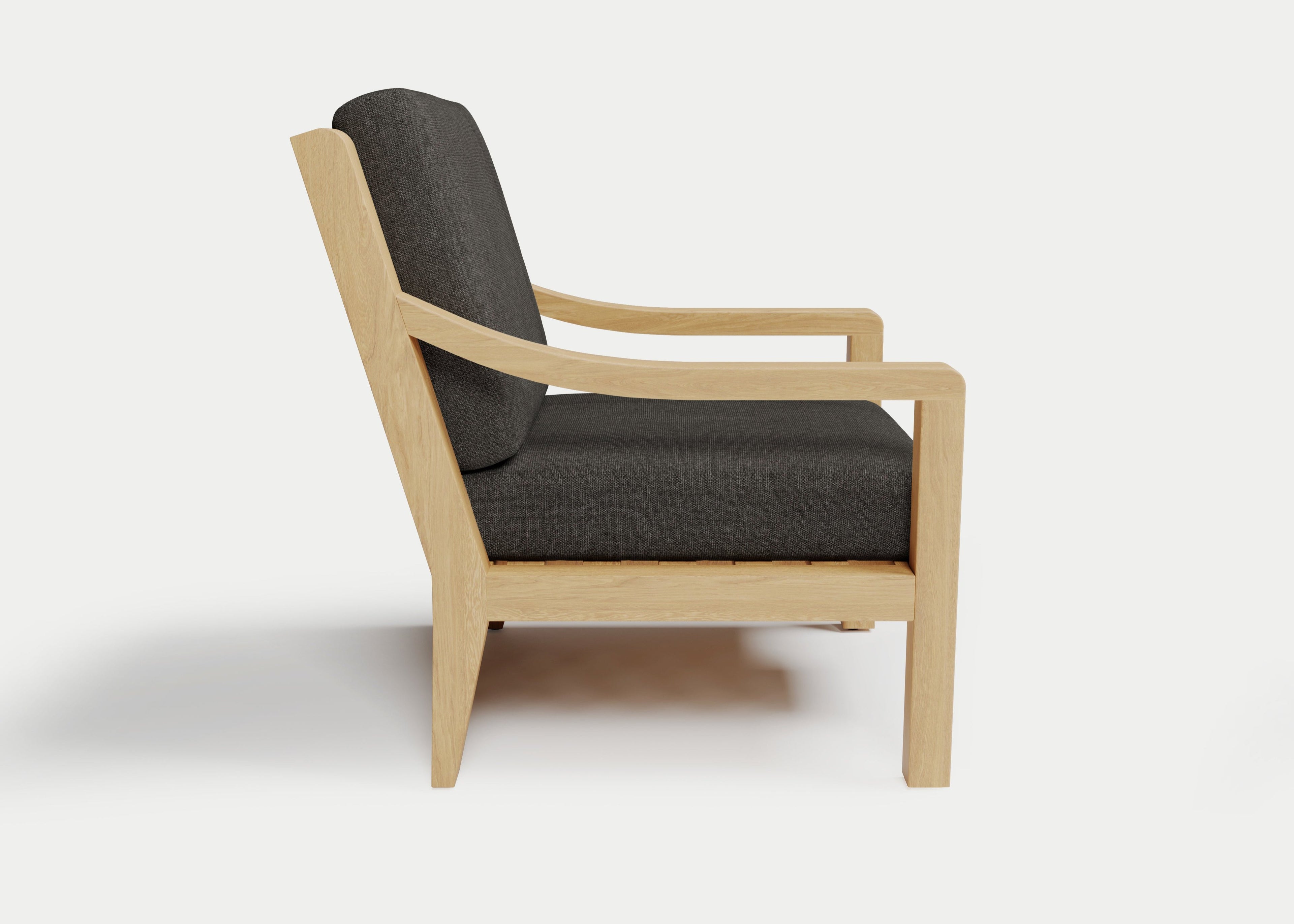Heated Outdoor Teak Lounge Chair