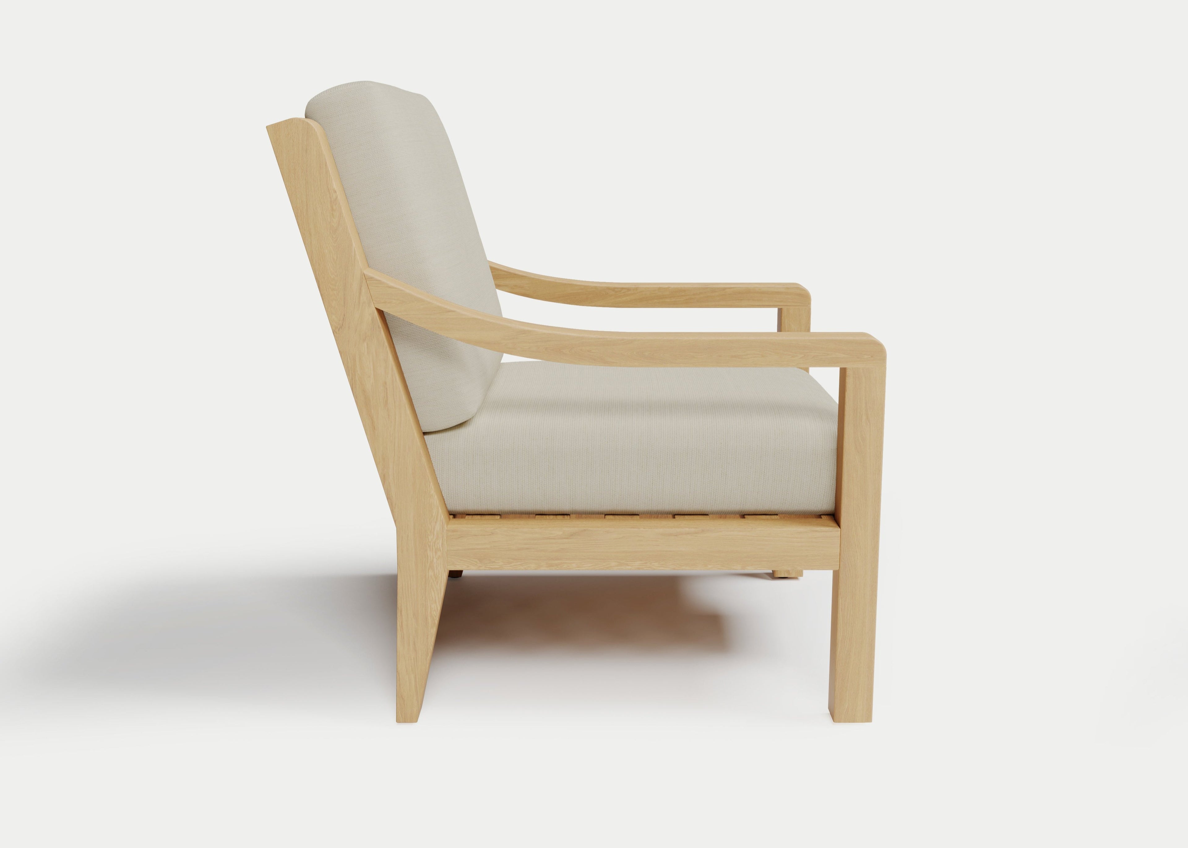 Heated Outdoor Teak Lounge Chair