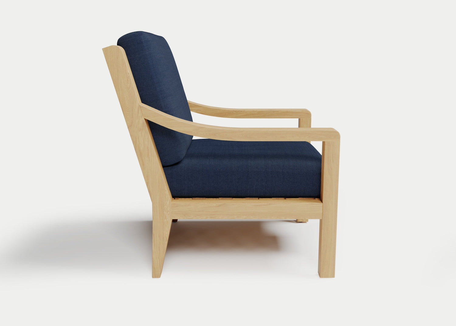 Heated Outdoor Teak Lounge Chair