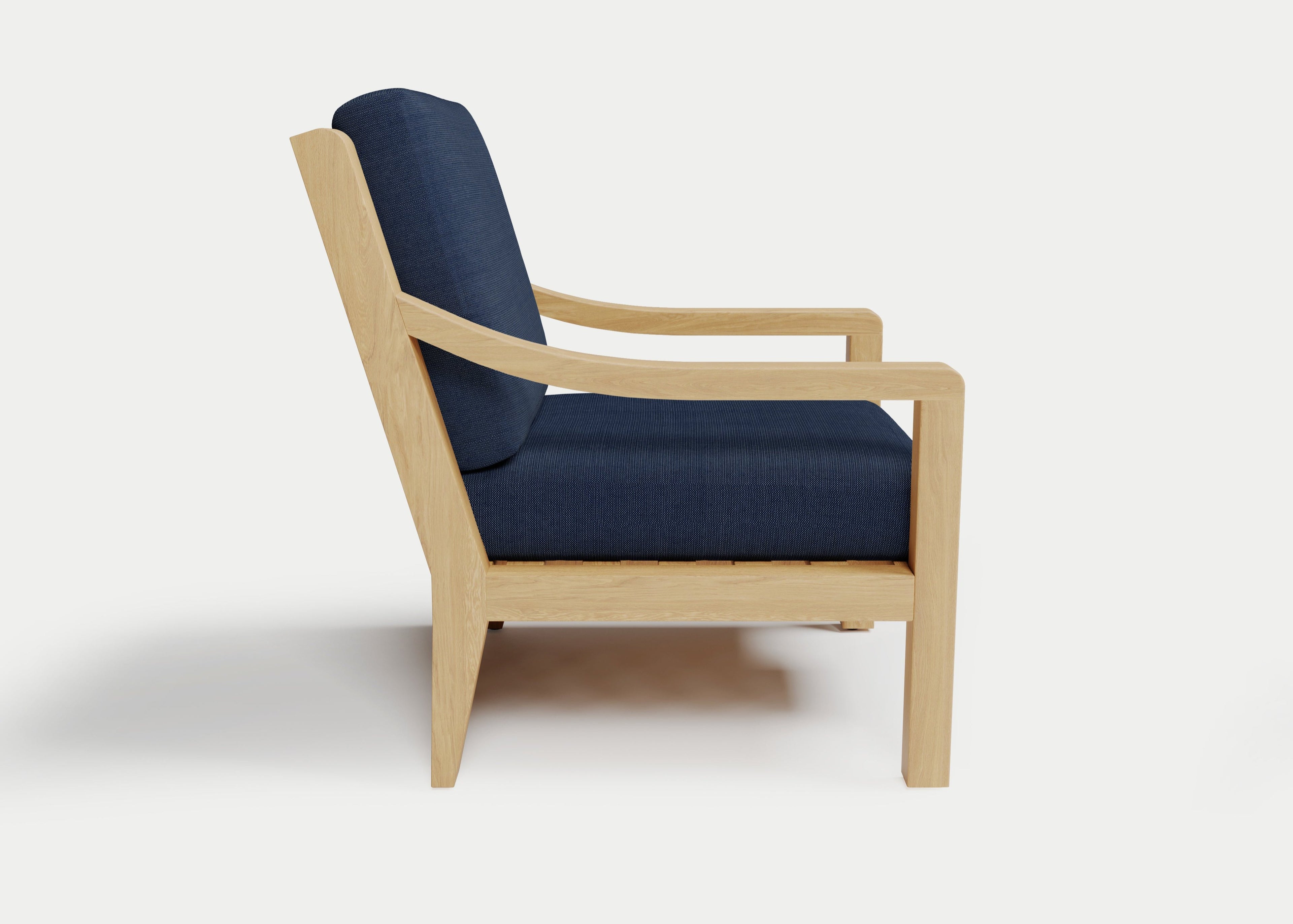Heated Outdoor Teak Lounge Chair