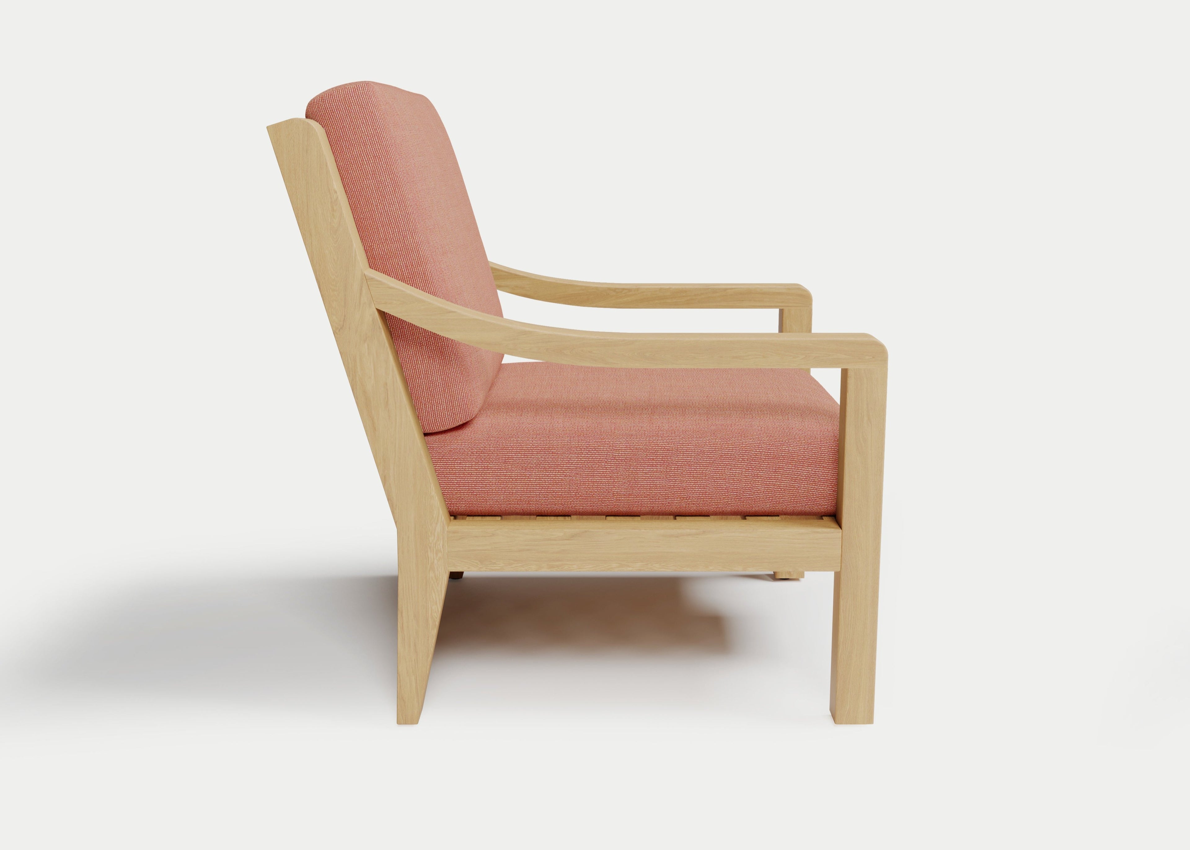 Heated Outdoor Teak Lounge Chair