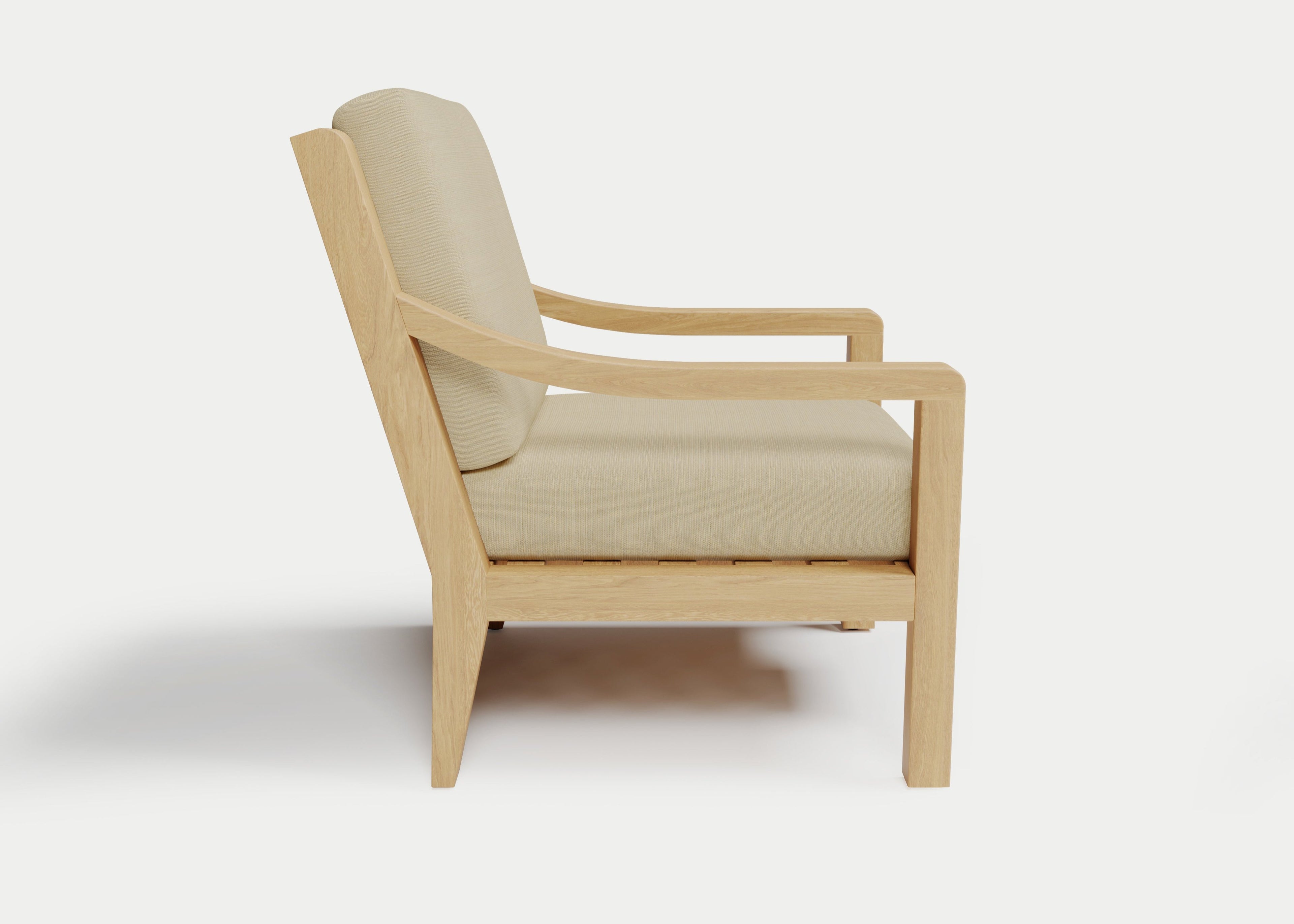 Heated Outdoor Teak Lounge Chair