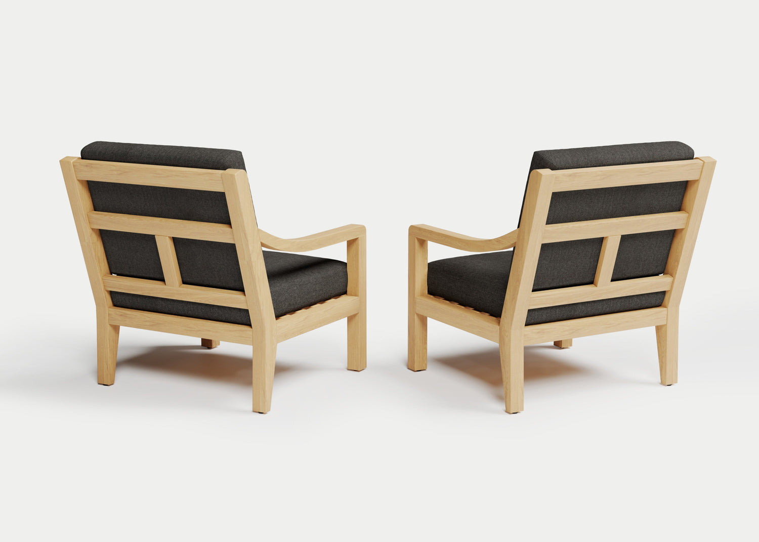 Heated Outdoor Teak Lounge Chair Set