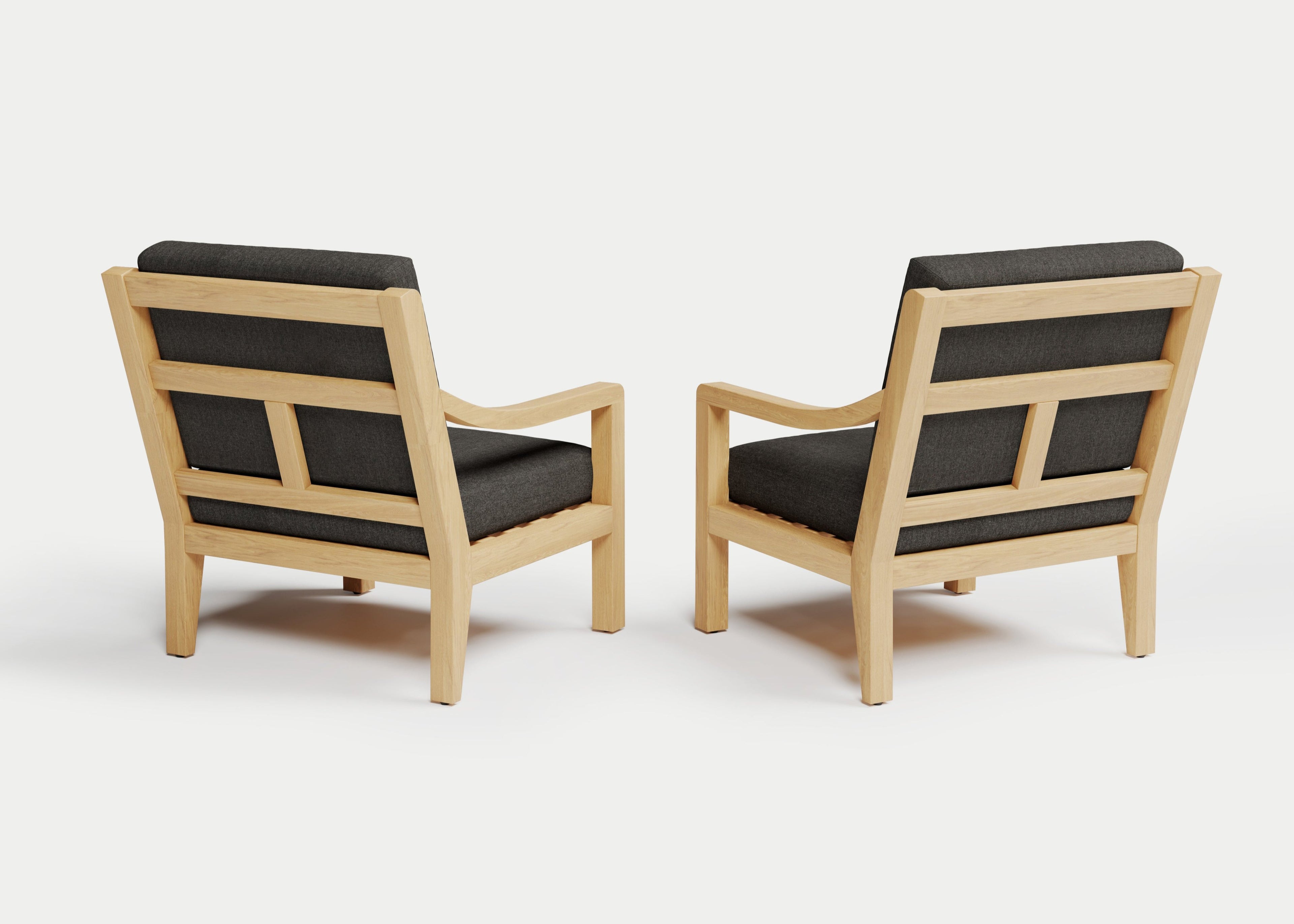 Heated Outdoor Teak Lounge Chair Set