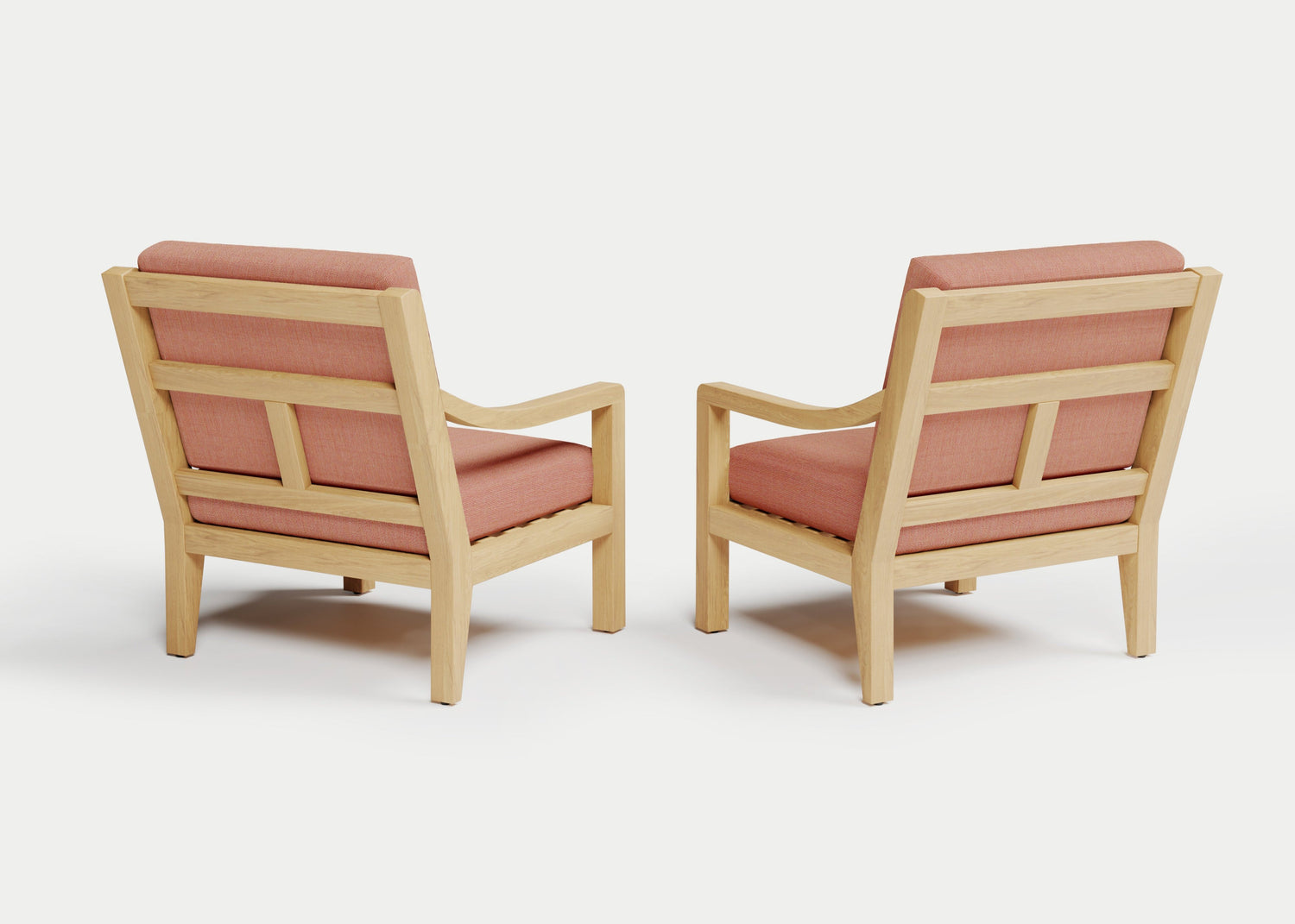 Heated Outdoor Teak Lounge Chair Set