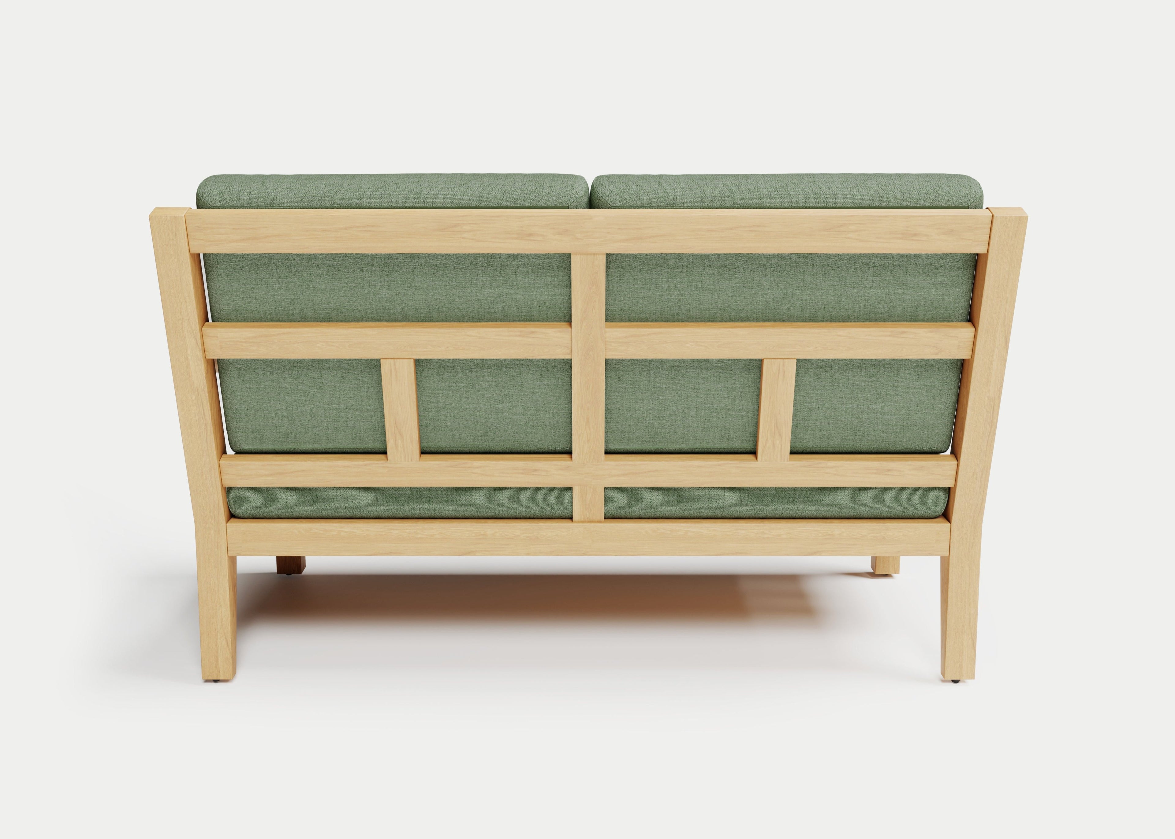 Heated Outdoor Teak Loveseat