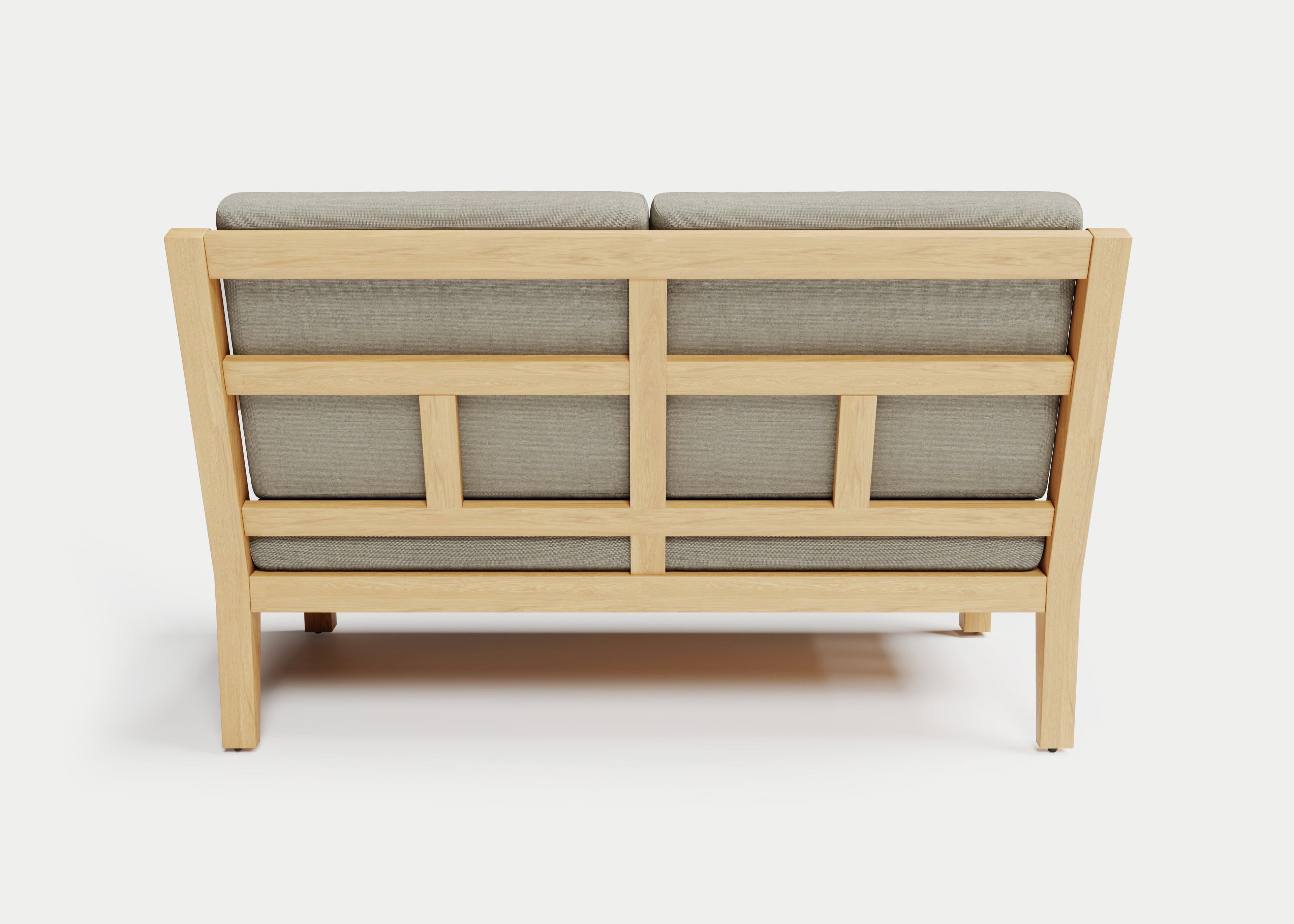 Heated Outdoor Teak Loveseat