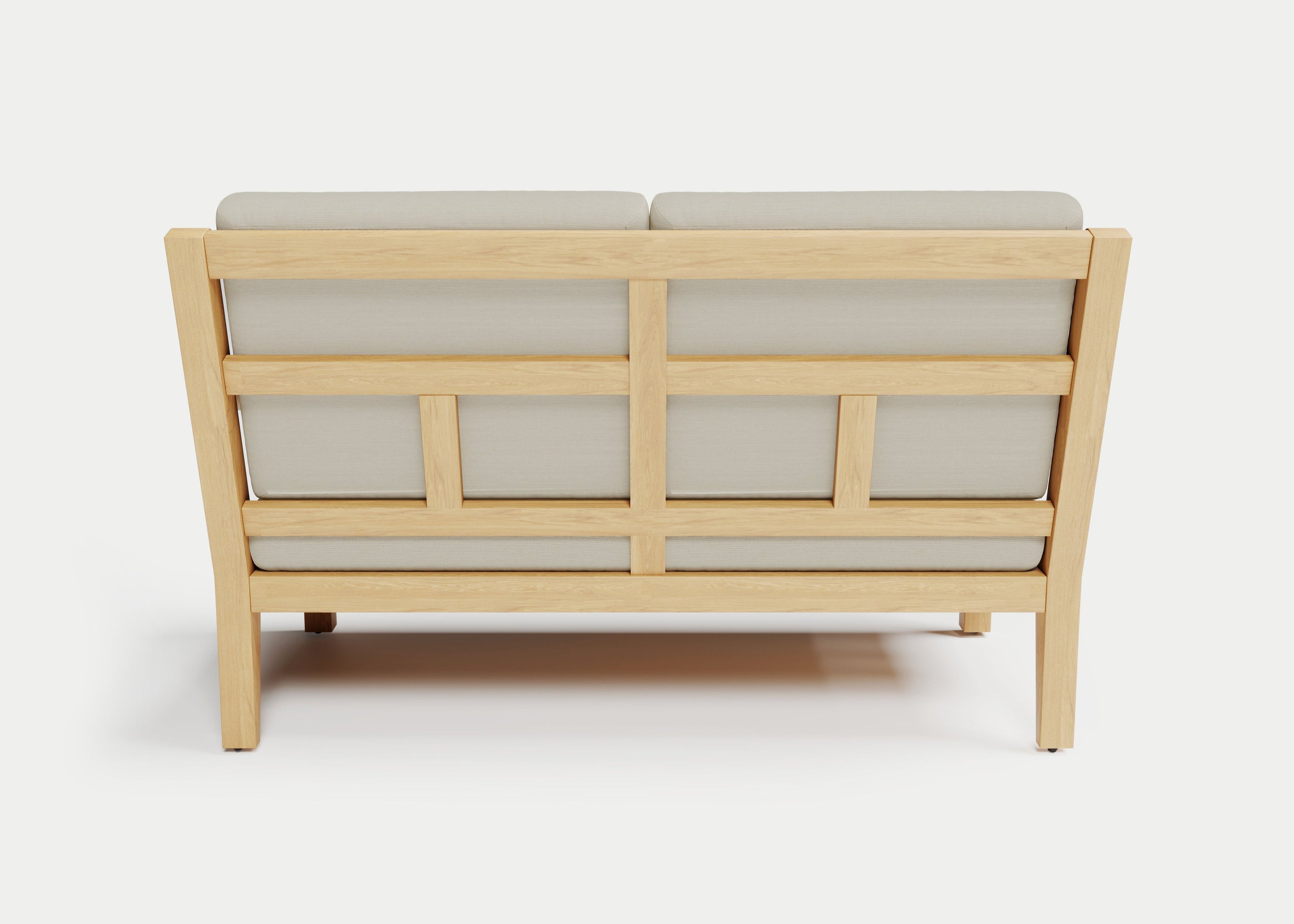 Heated Outdoor Teak Loveseat