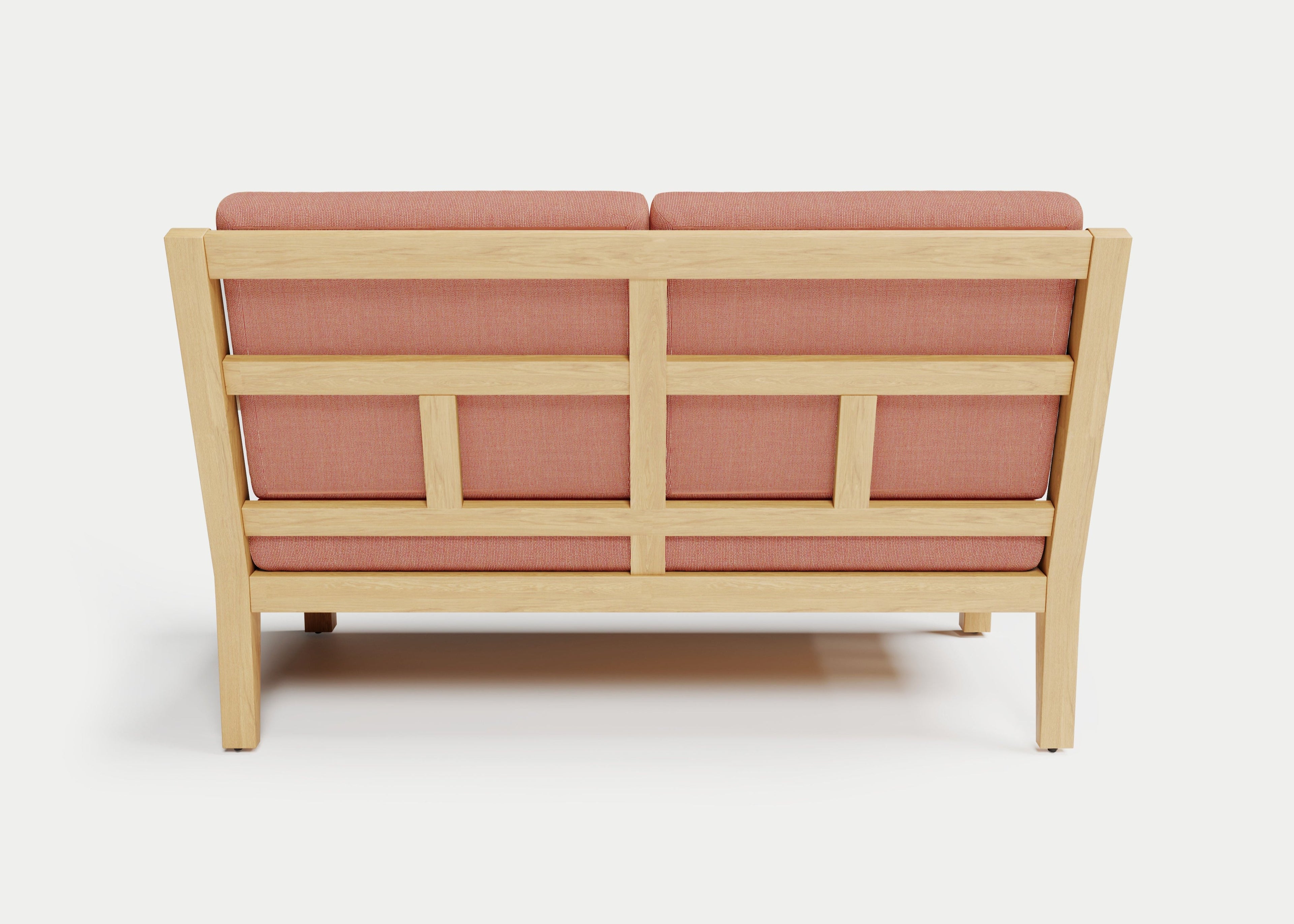 Heated Outdoor Teak Loveseat
