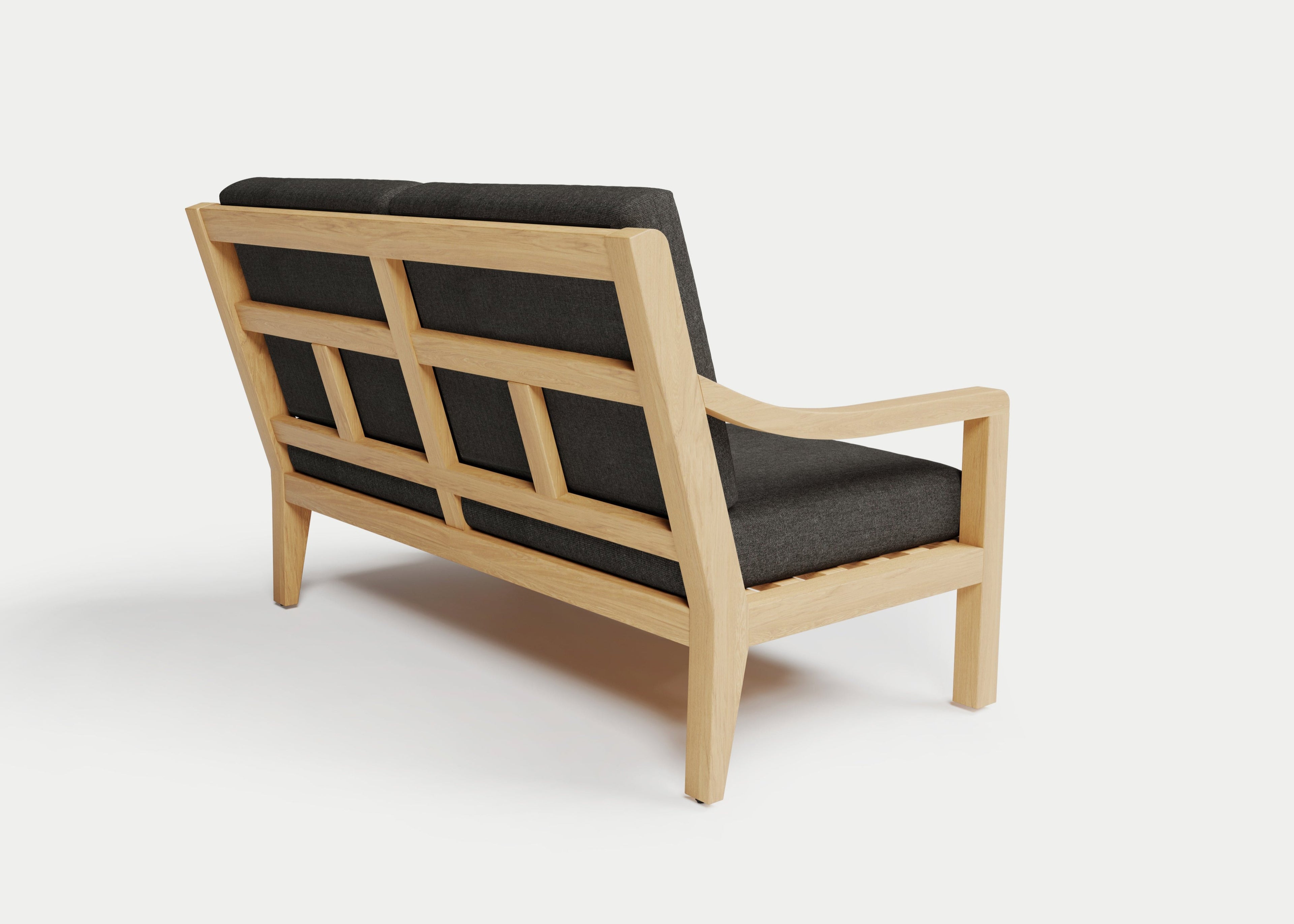 Heated Outdoor Teak Loveseat