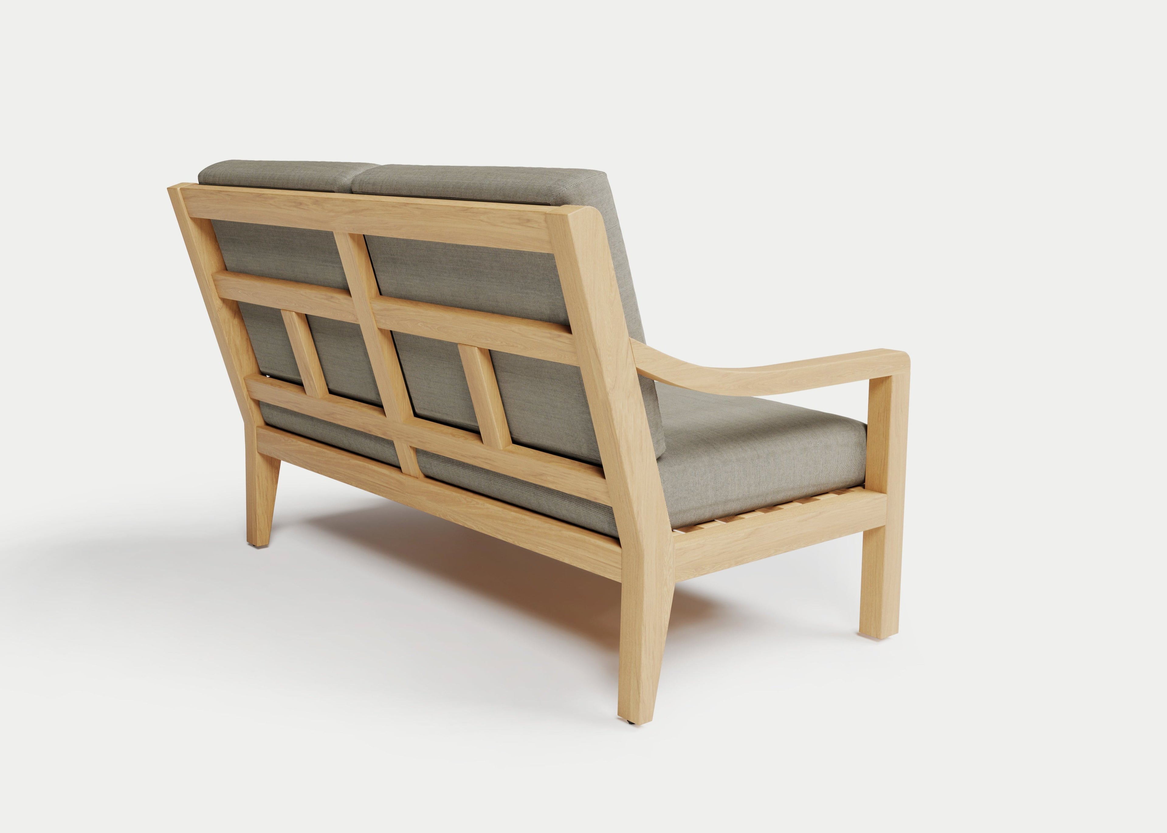 Heated Outdoor Teak Loveseat