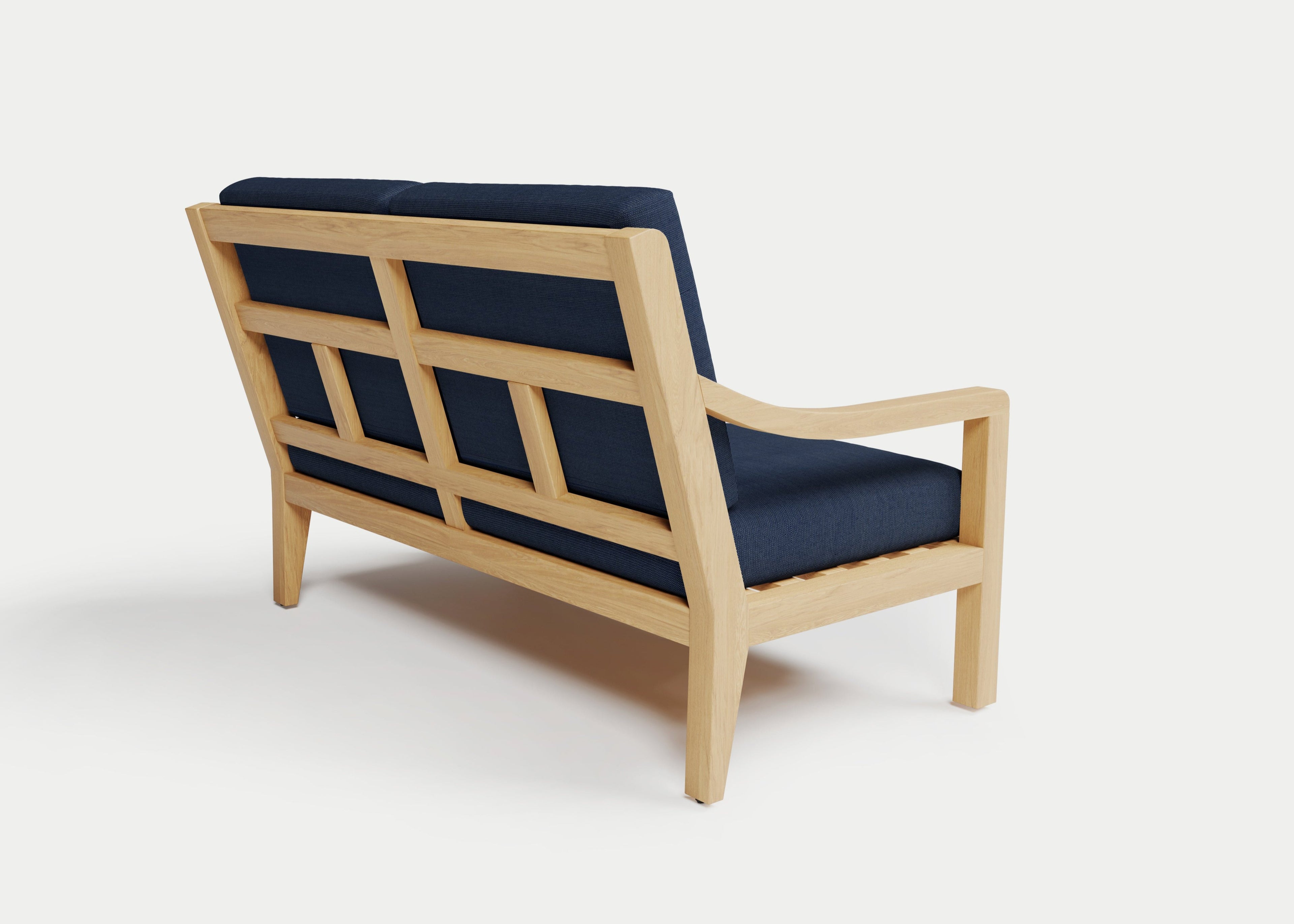 Heated Outdoor Teak Loveseat