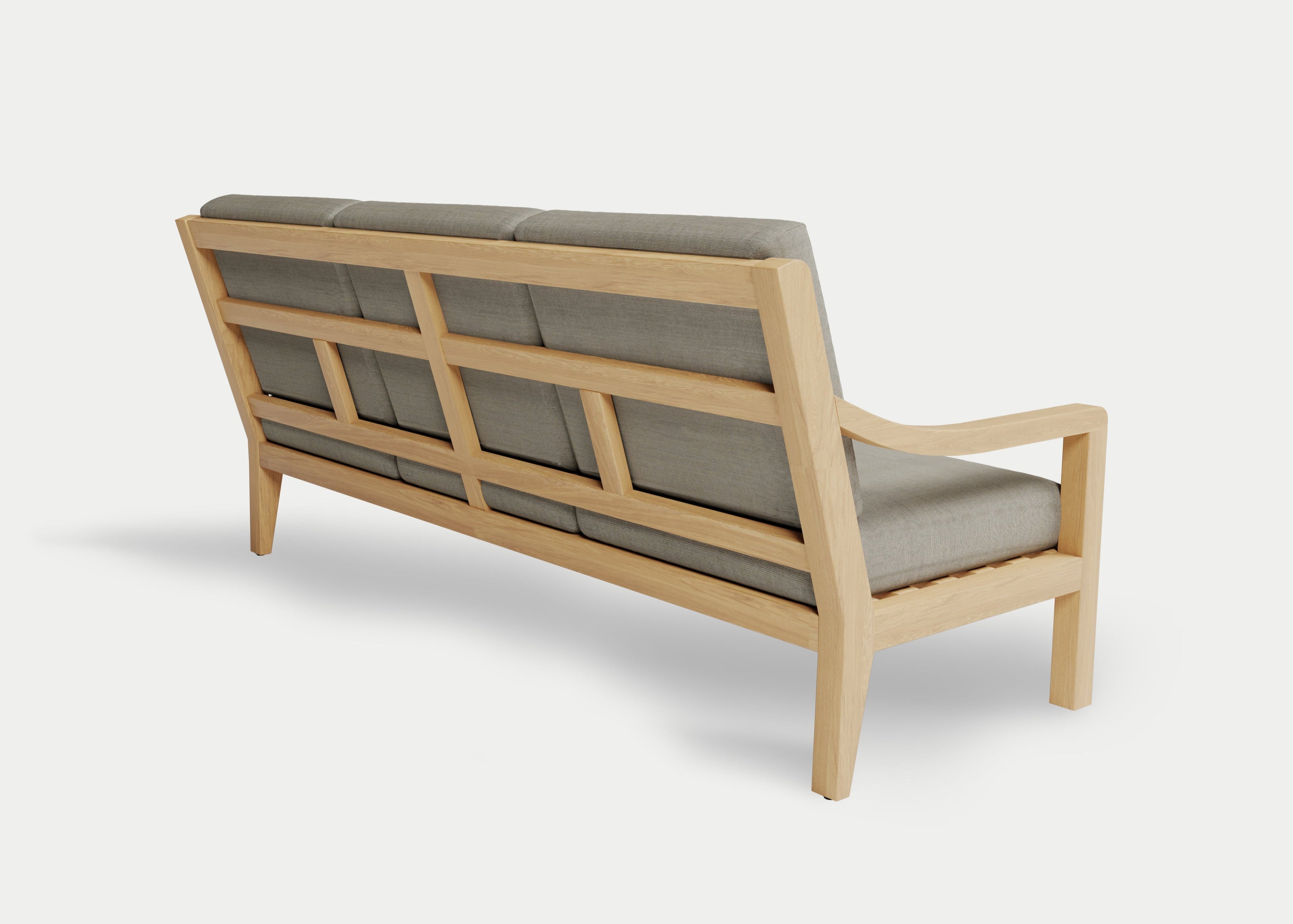 Heated Outdoor Teak Sofa