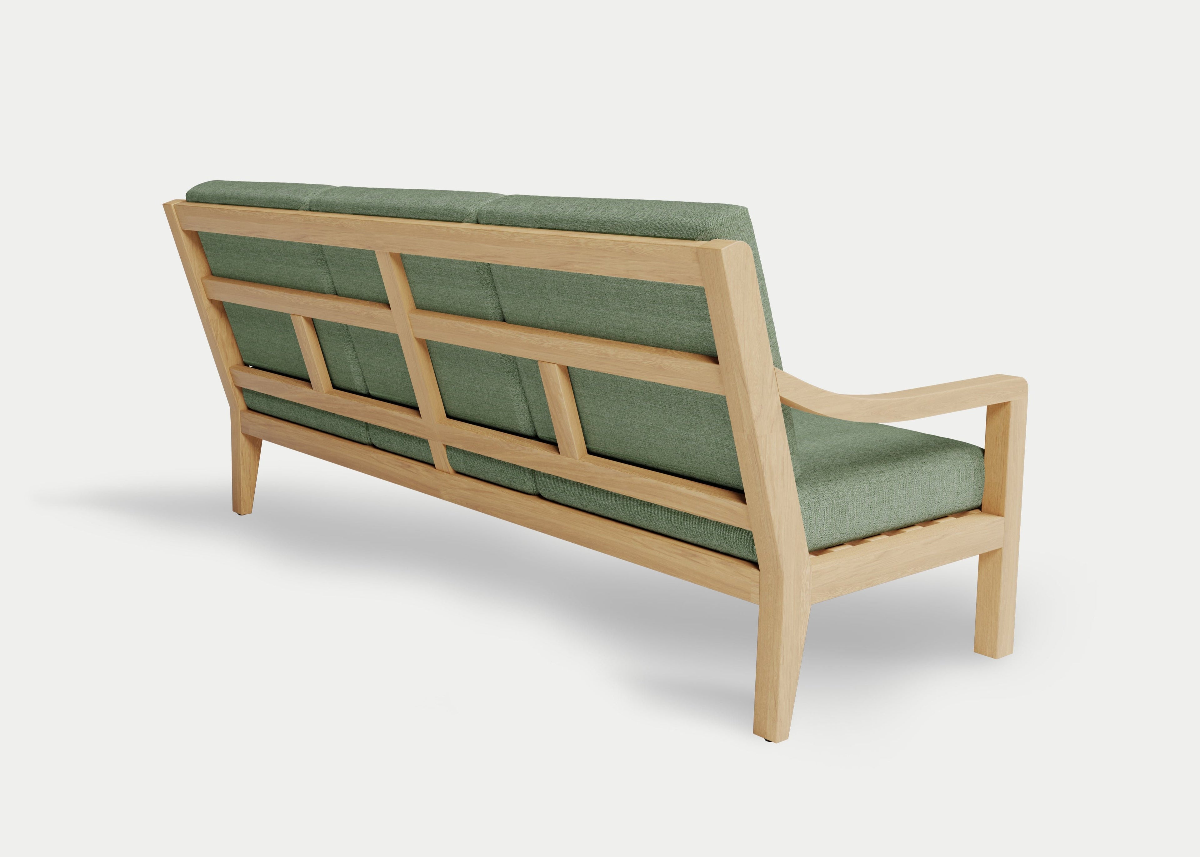 Heated Outdoor Teak Sofa