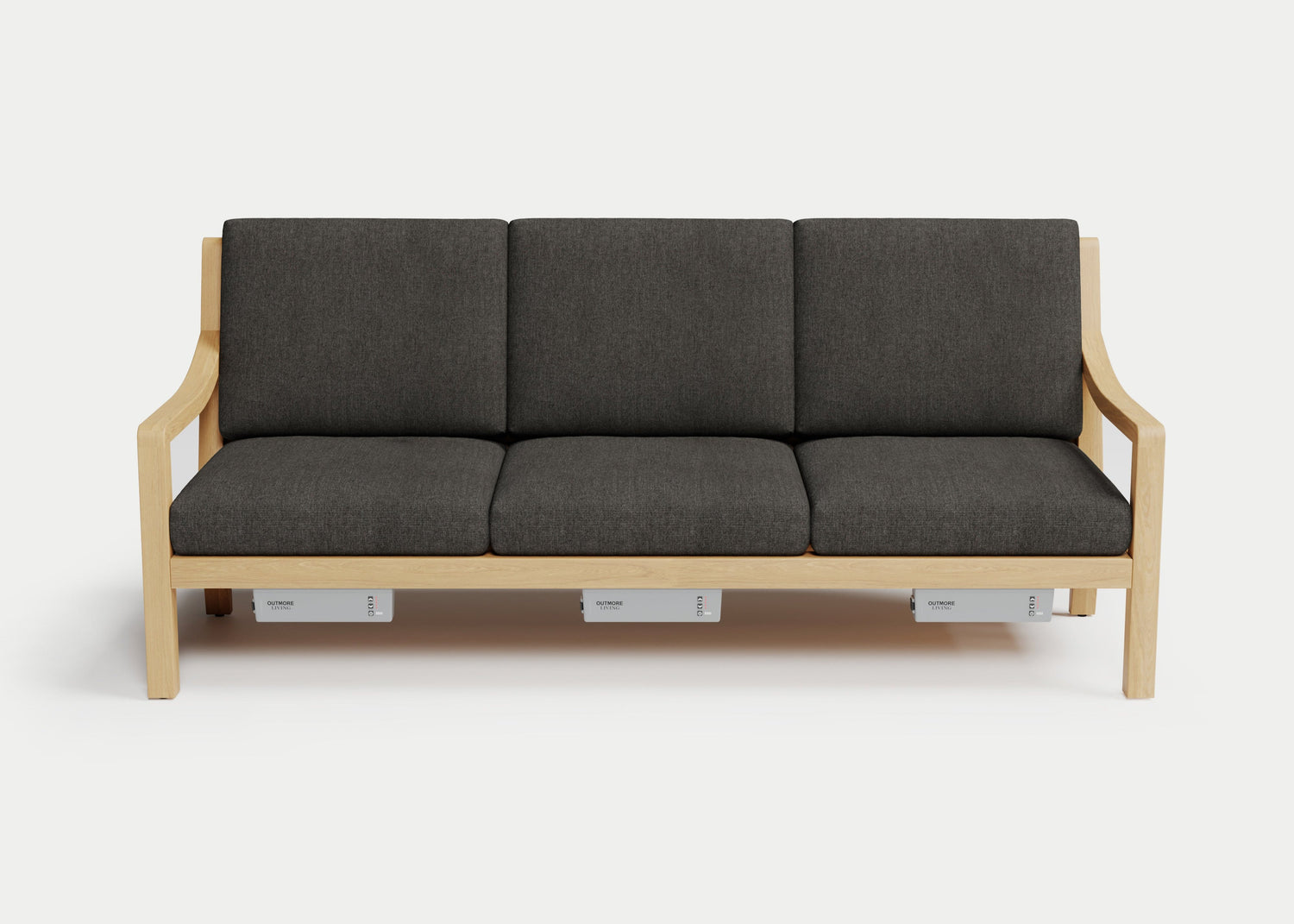 Heated Outdoor Teak Sofa