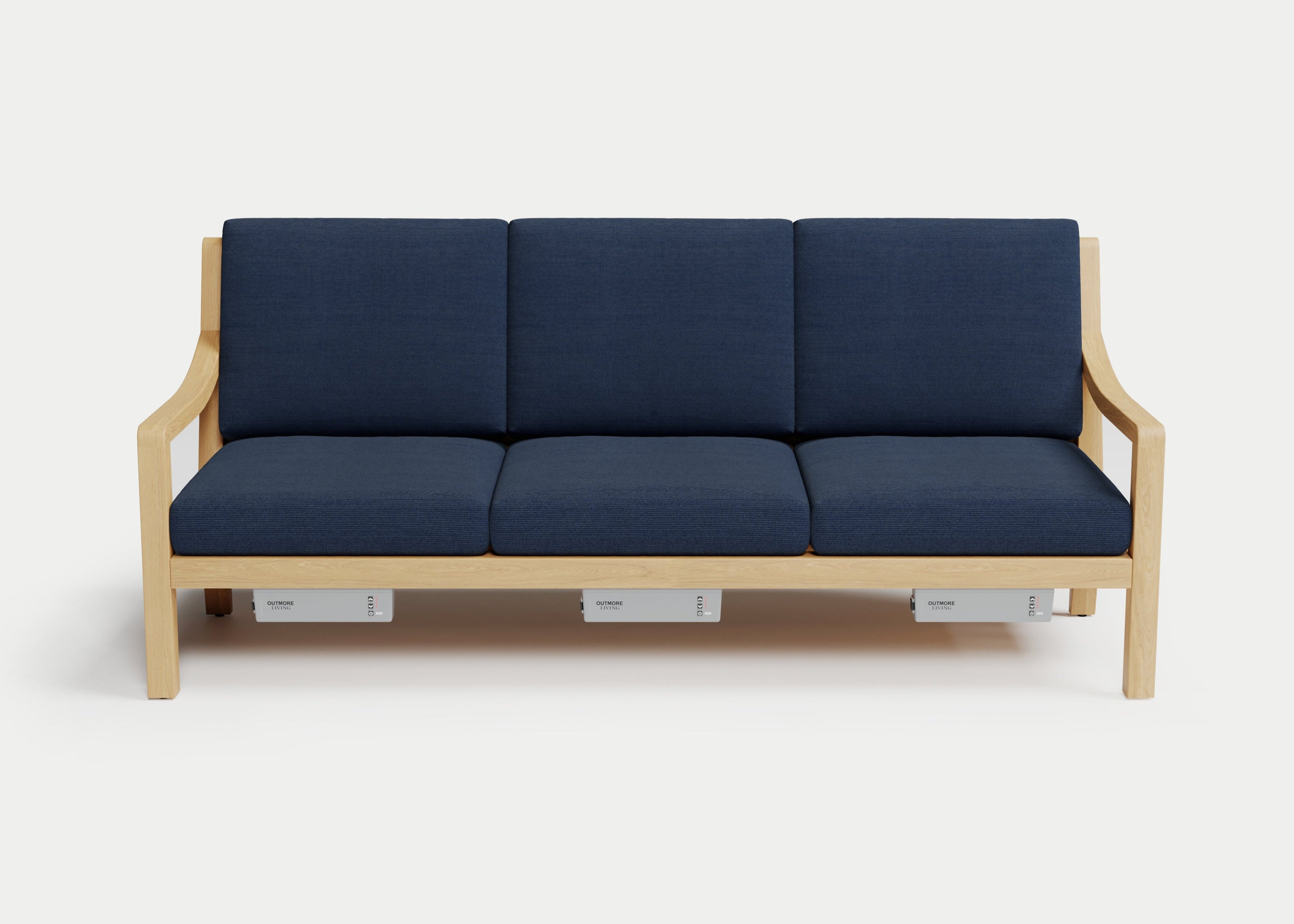 Heated Outdoor Teak Sofa